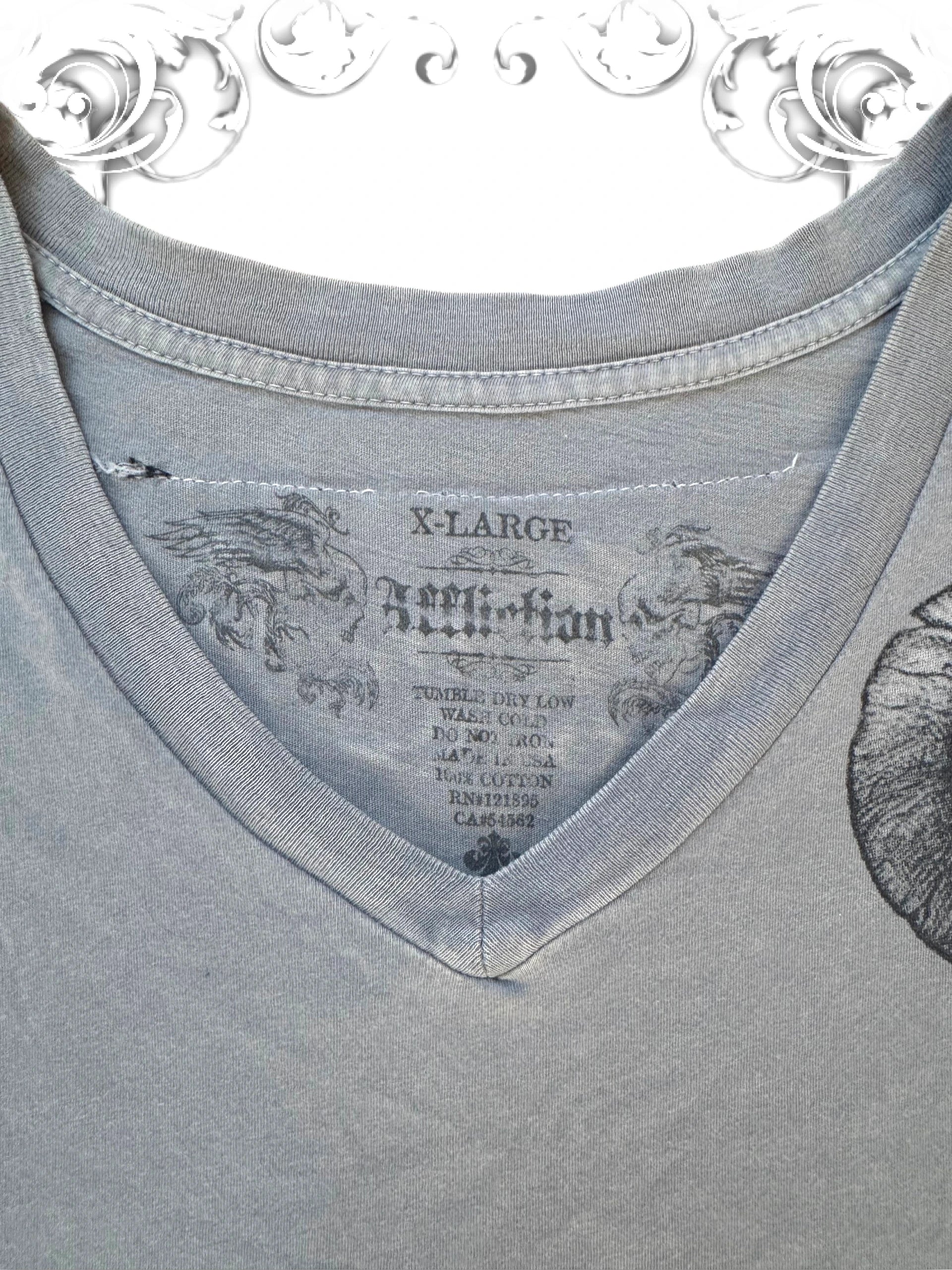 Affliction Winged Skulls Studded T-Shirt