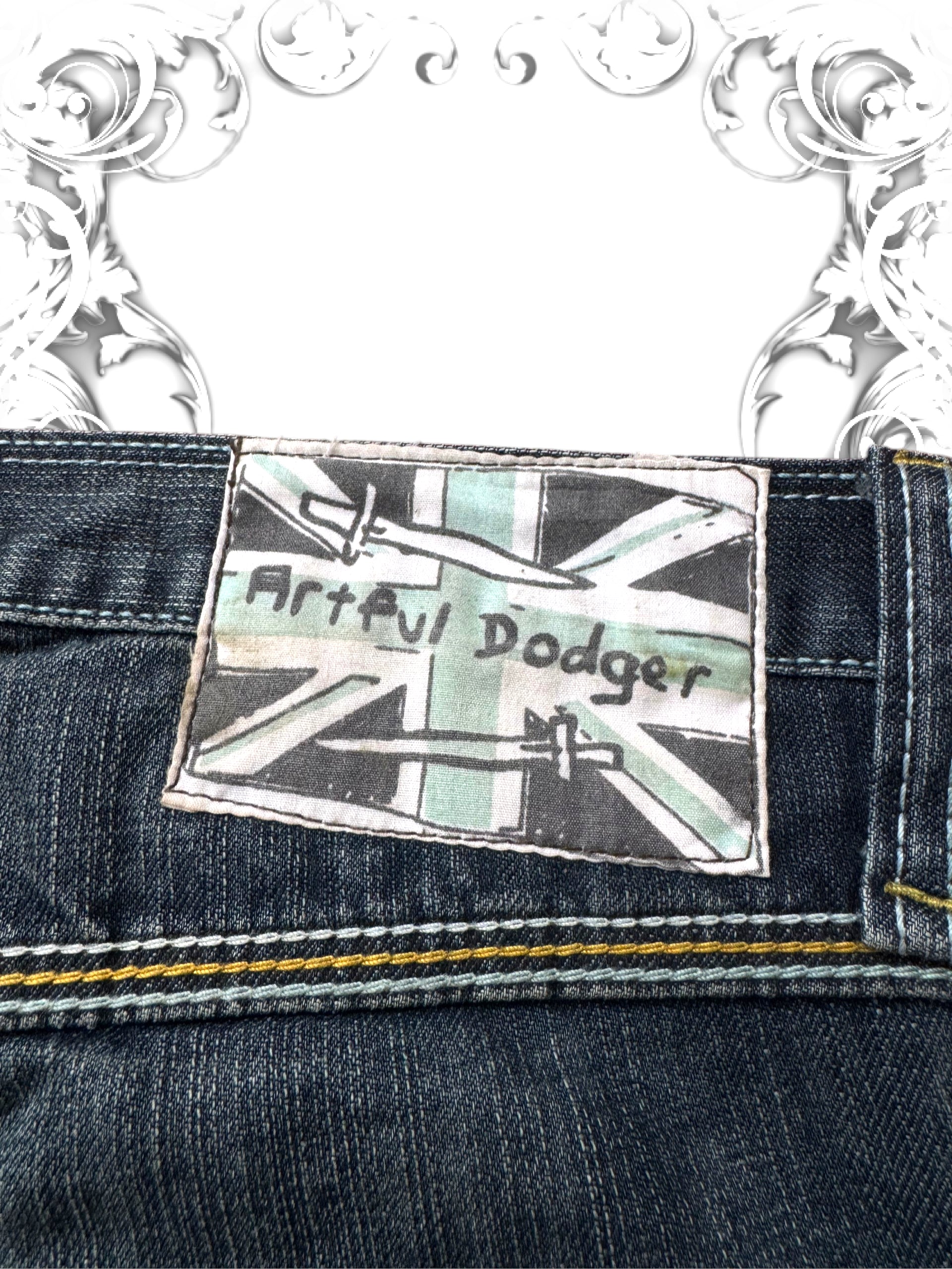 Artful Dodger "Bishops Island" Embroidered Premium Baggy Jeans