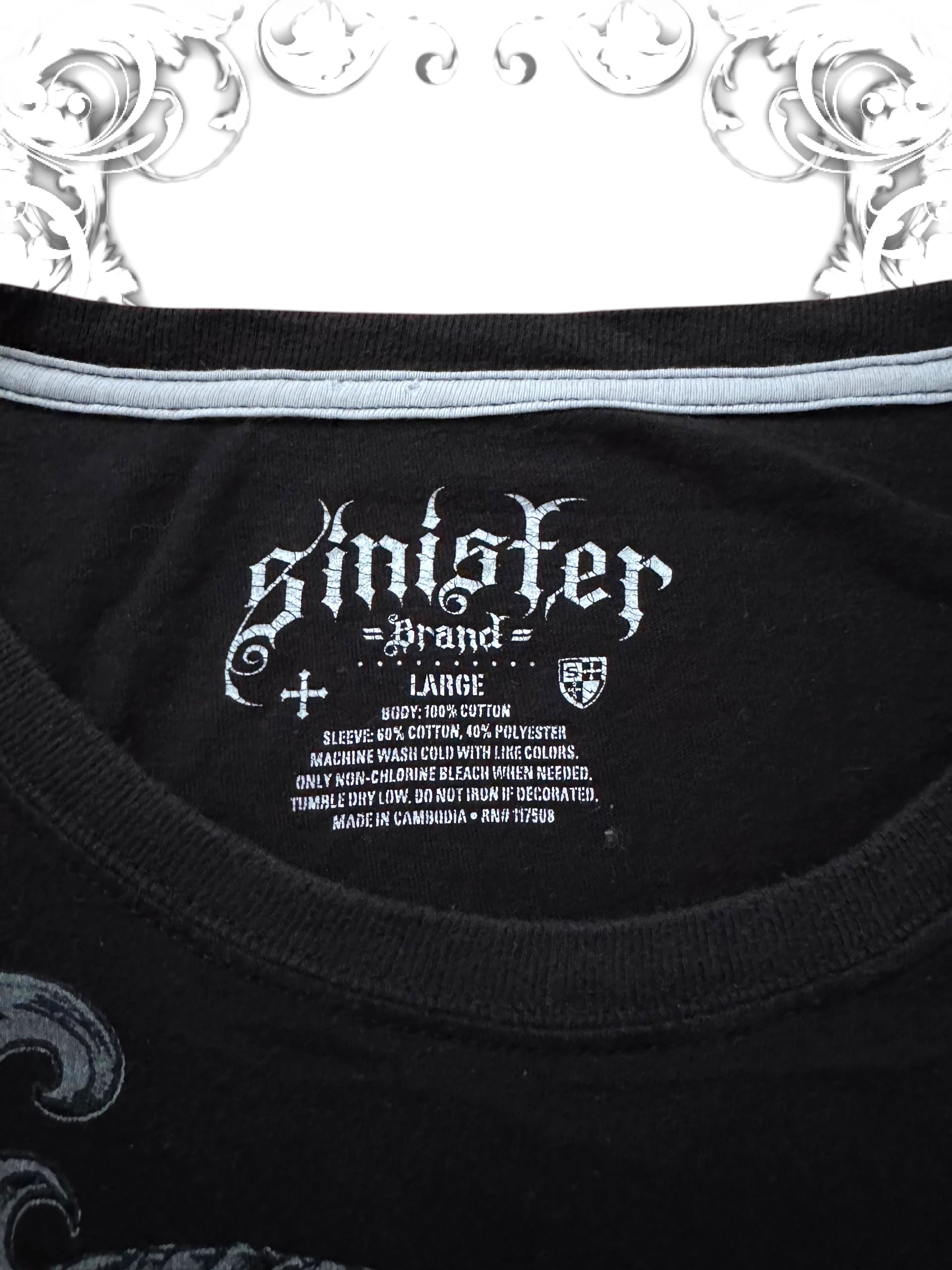 Sinister Grunge Skull Layered Longsleeve