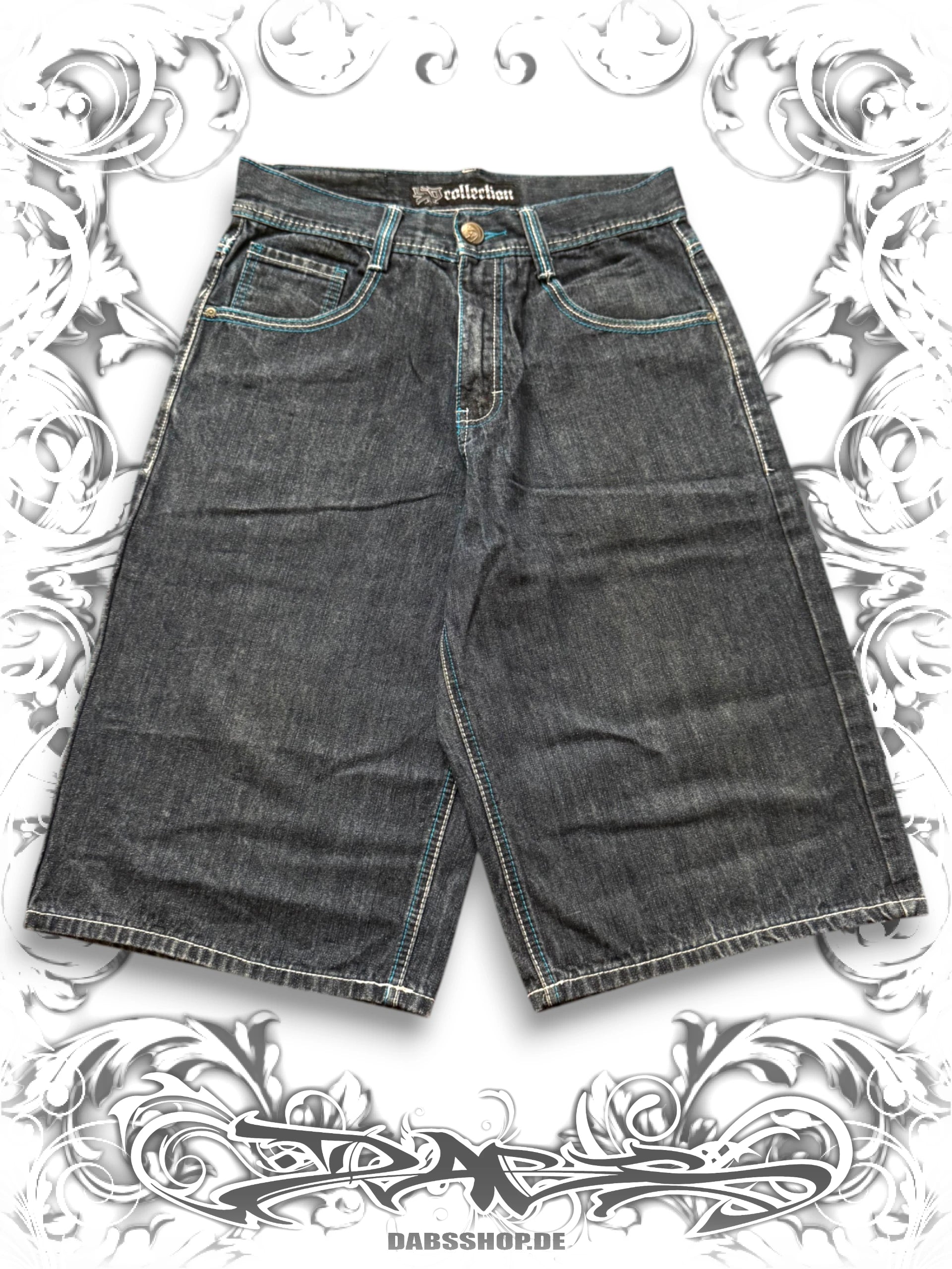 Southpole Blue Embroidered Premium 2000s Jorts