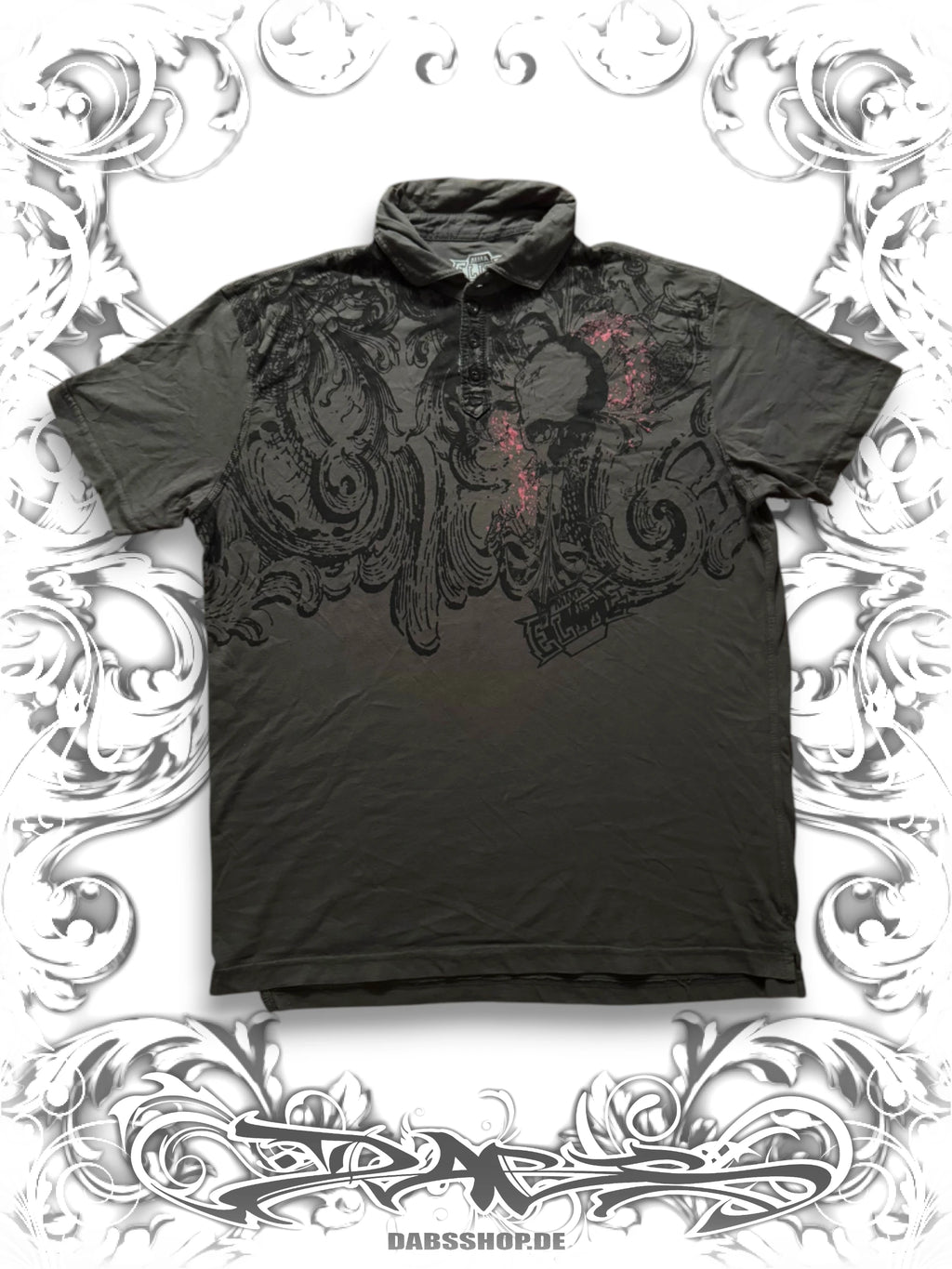MMA Elite Grunge Skull Poloshirt