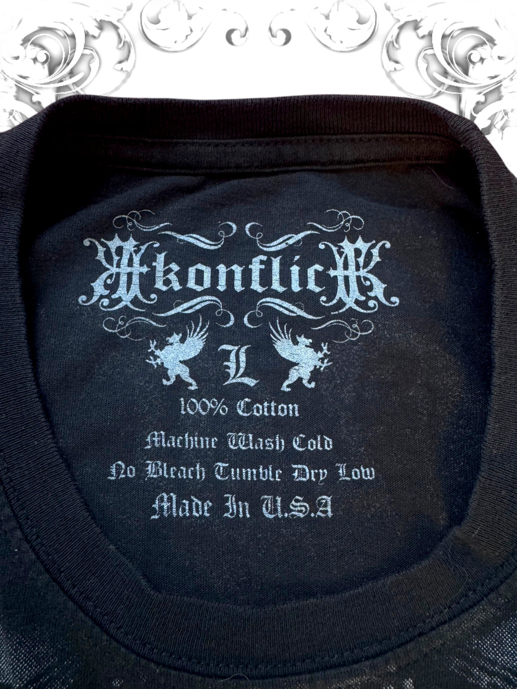 Konflic Grunge Winged Cross AOP T-Shirt