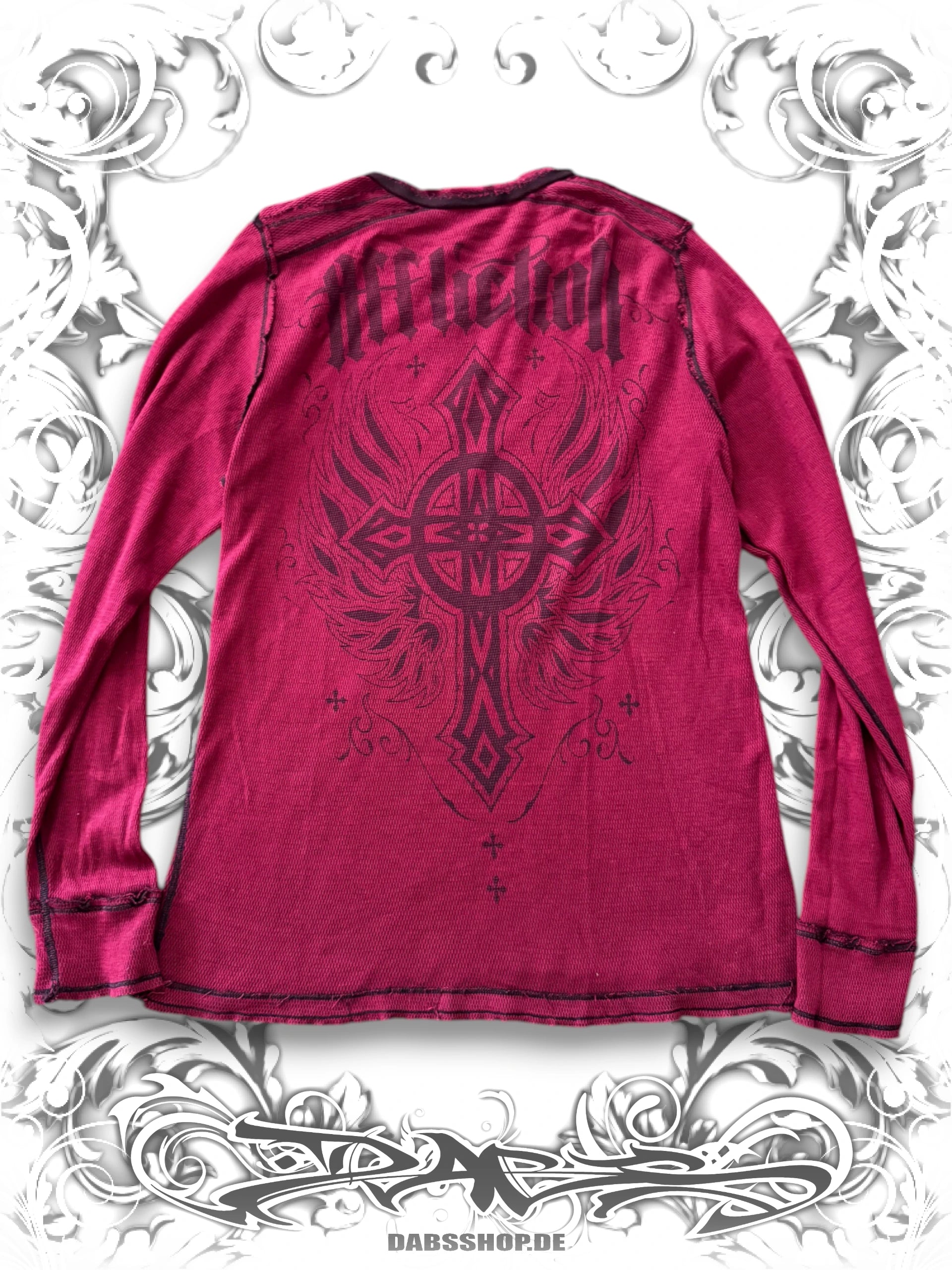 Affliction Tribal Skulls Reversible Thermal Longsleeve