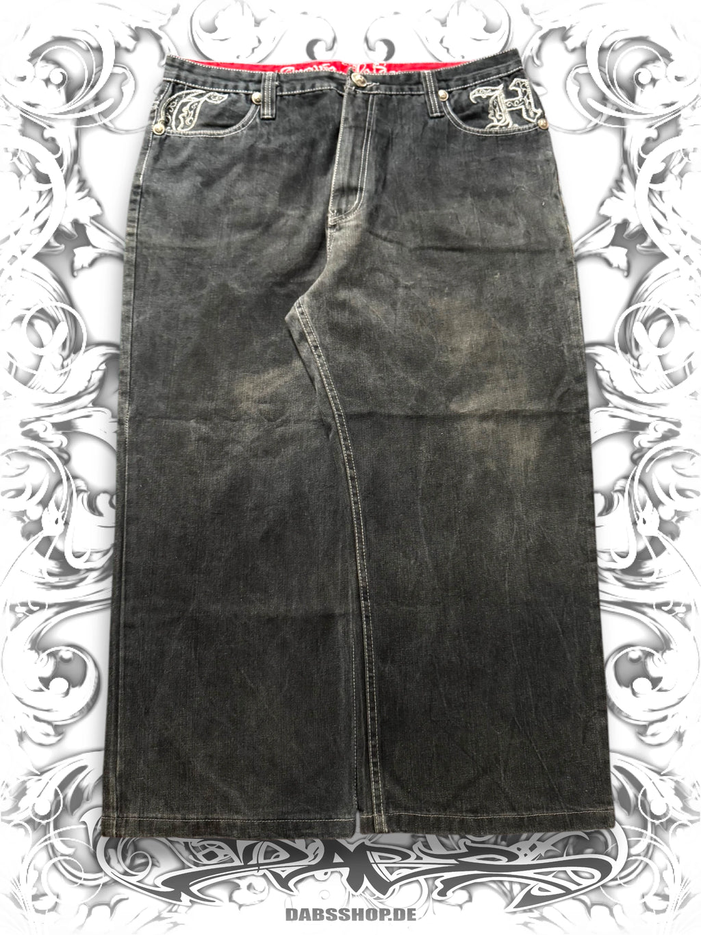 Crown Holder Embroidered y2k Baggy Pants