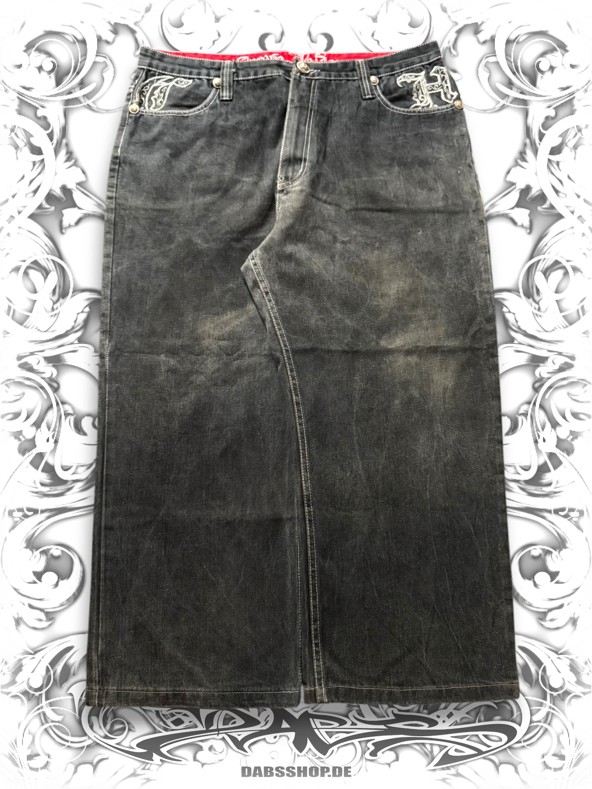 Crown Holder Embroidered y2k Baggy Pants