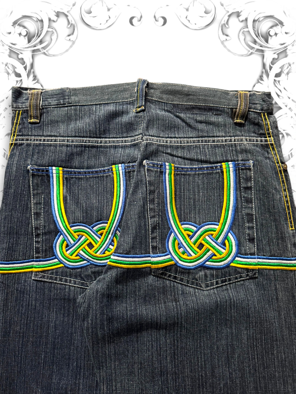 Evolution Embroidered Hip Hop Baggy Pants