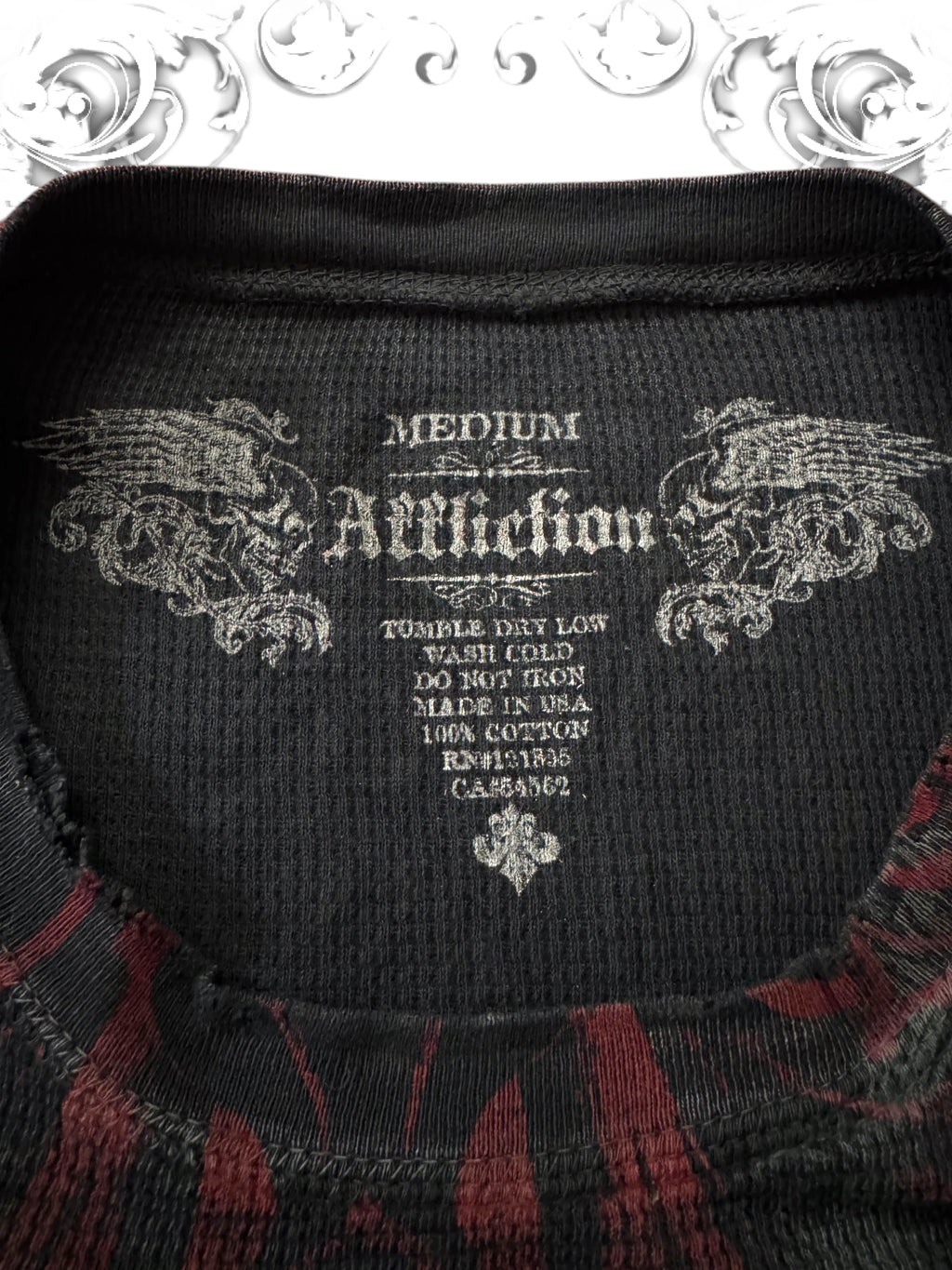 Affliction 2000s Thermal Grunge Longsleeve