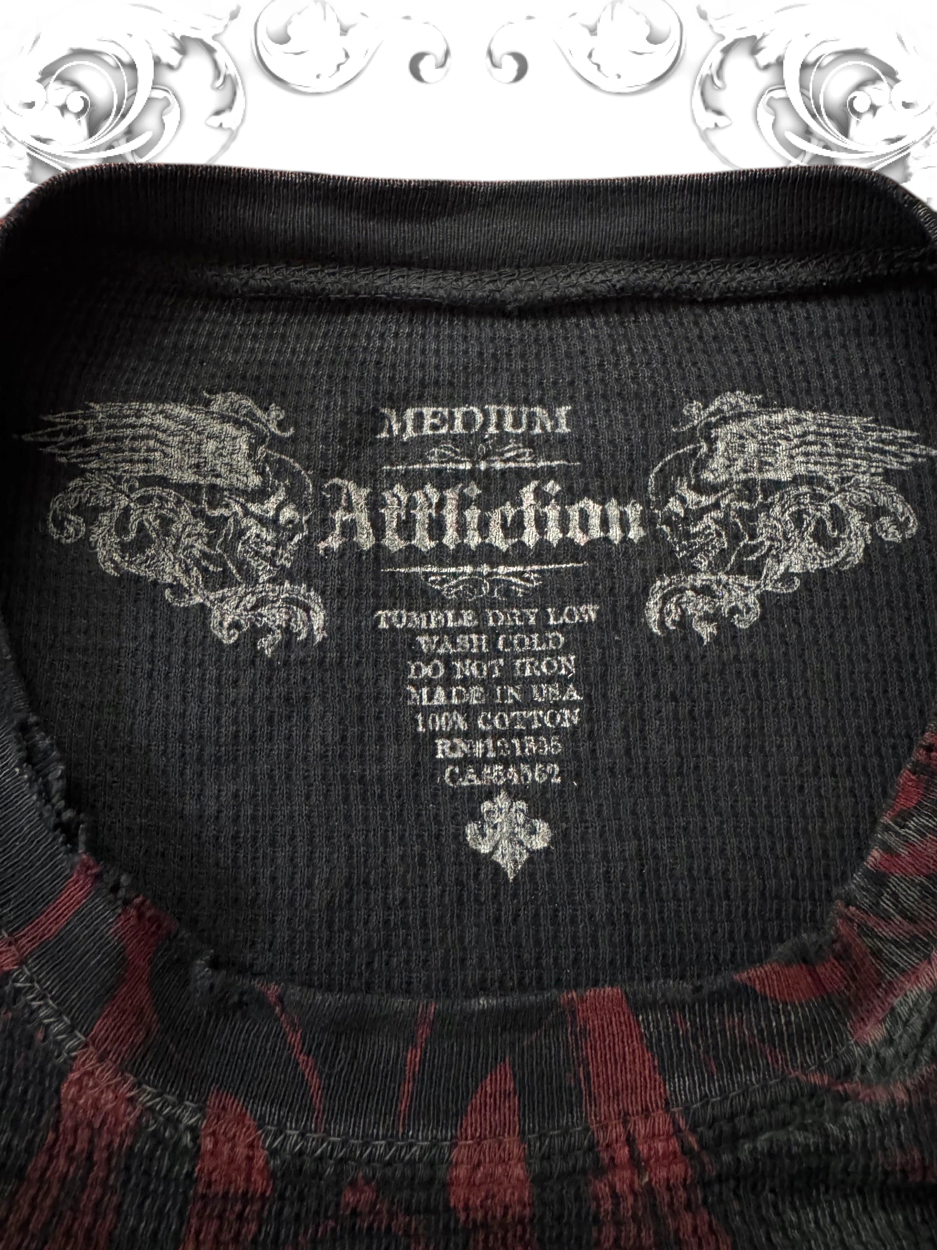 Affliction 2000s Thermal Grunge Longsleeve