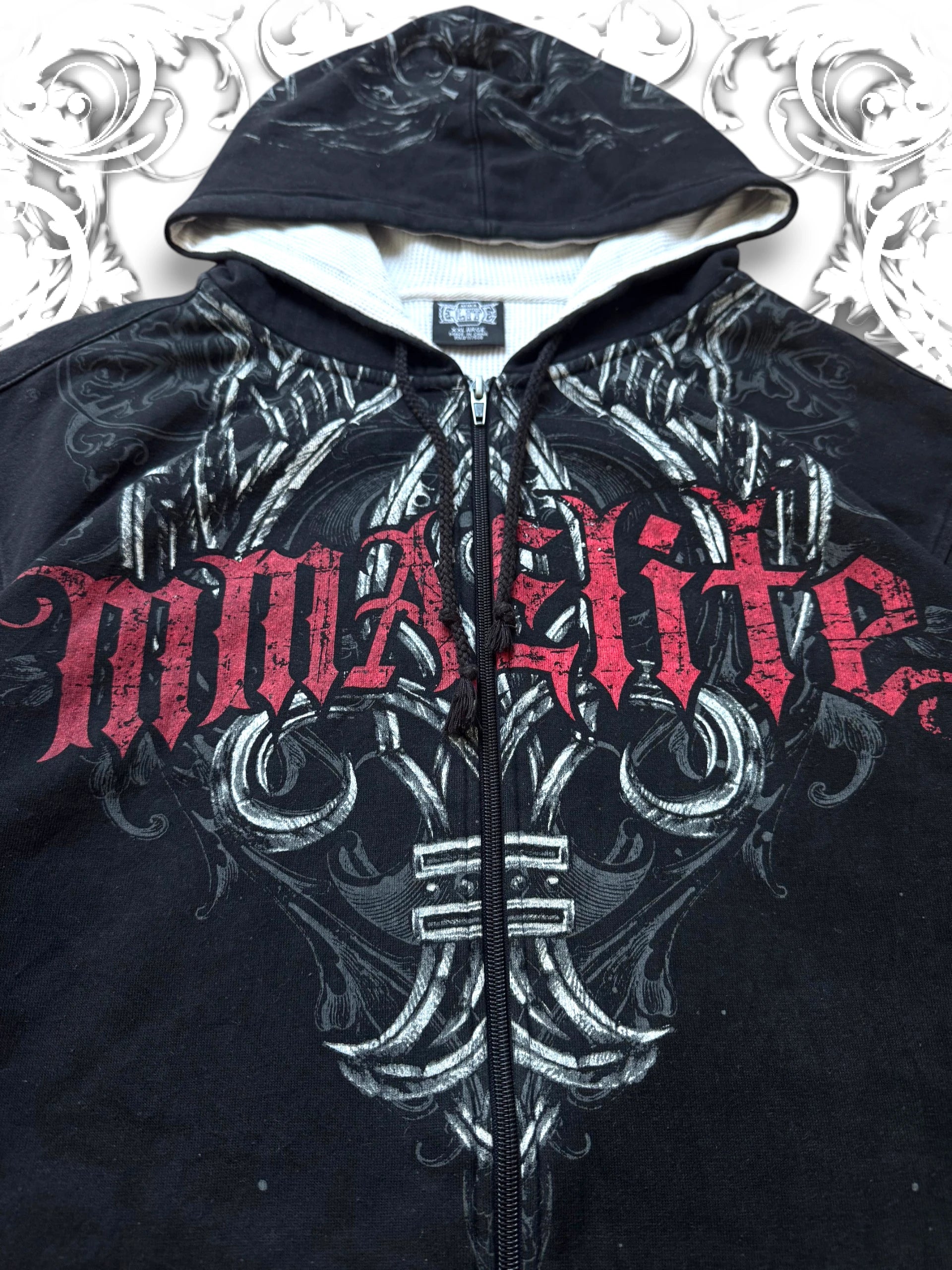 MMA Elite Tribal 2000s Zip Hoodie