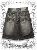 Southpole Premium Embroidered Cross Jorts