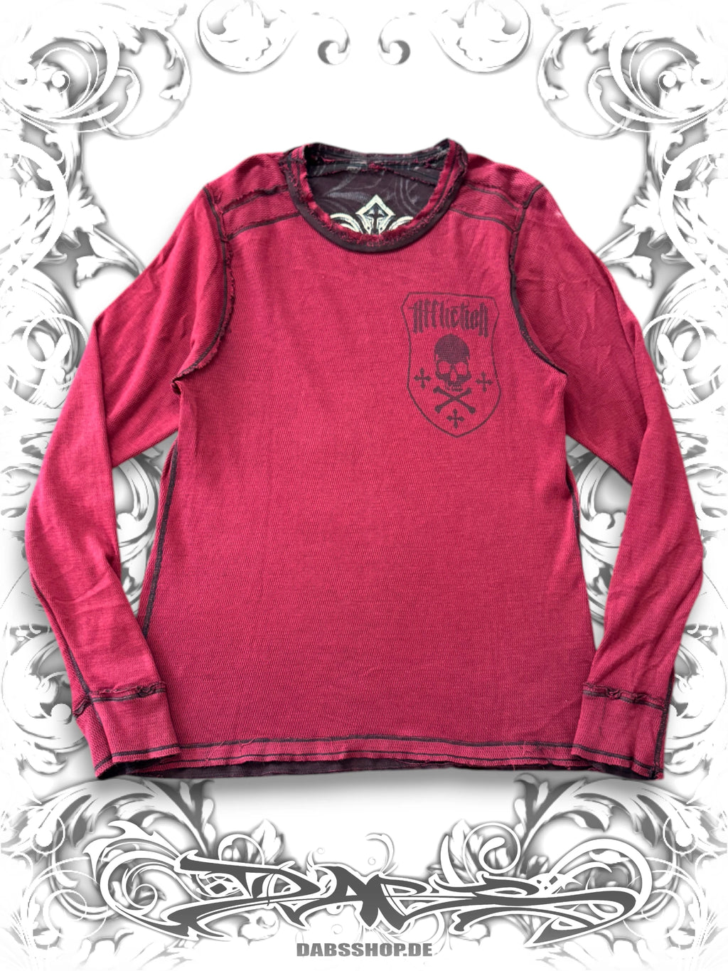 Affliction Tribal Skulls Reversible Thermal Longsleeve