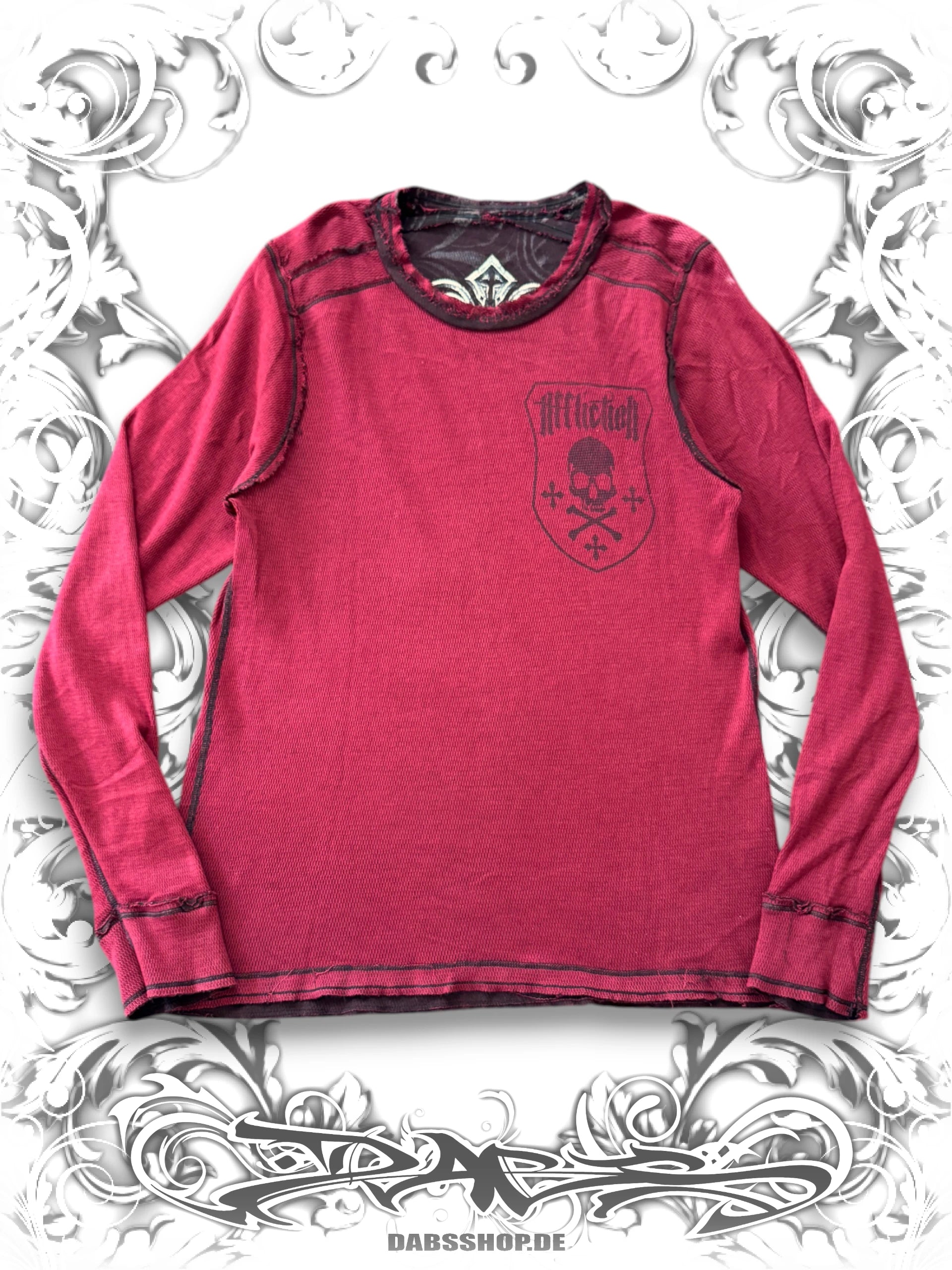 Affliction Tribal Skulls Reversible Thermal Longsleeve