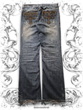 Affliction Distressed 2000s Leather Cross Pants