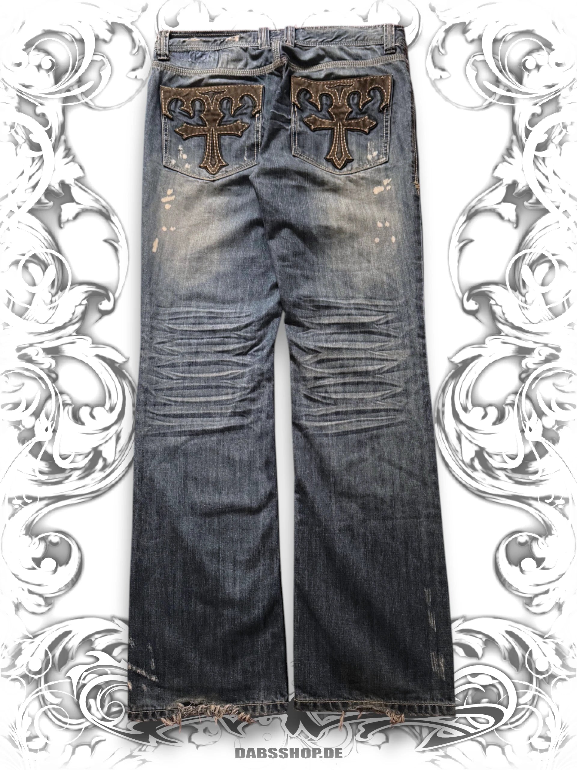 Affliction Distressed 2000s Leather Cross Pants