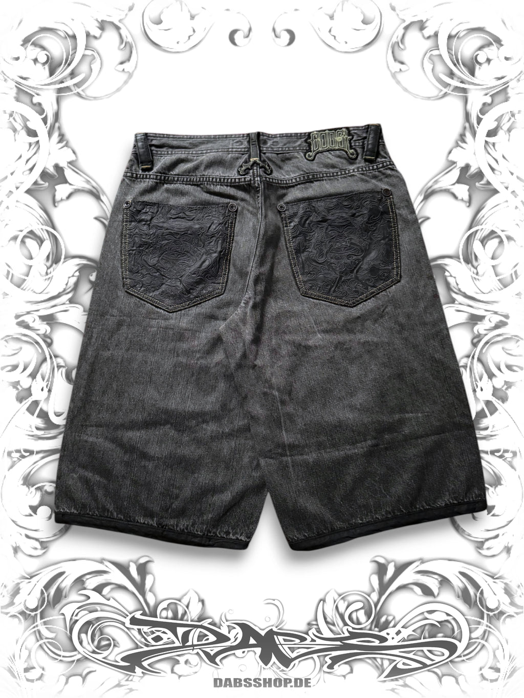 Coogi Black Embroidered Vintage Jorts