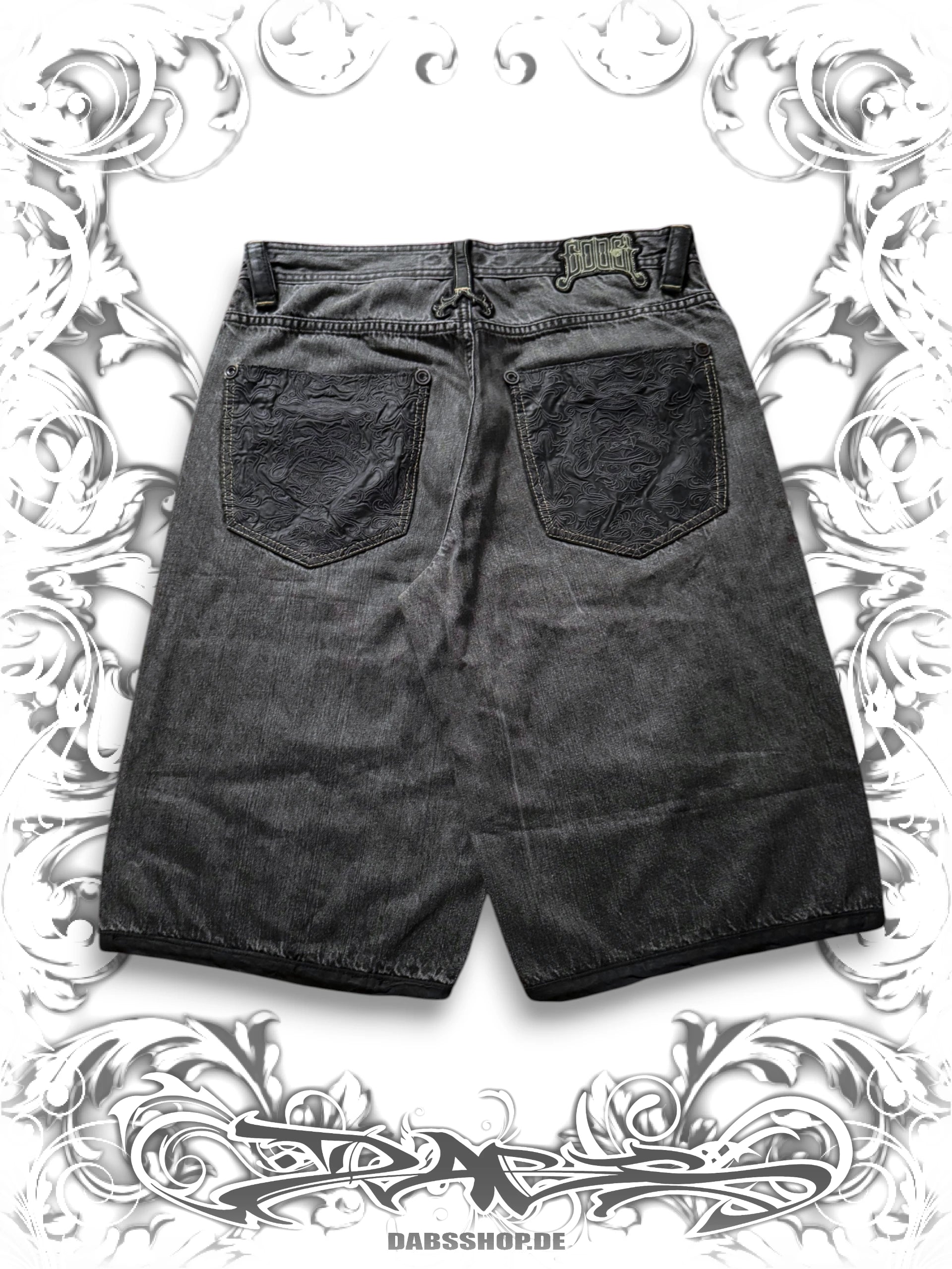 Coogi Black Embroidered Vintage Jorts
