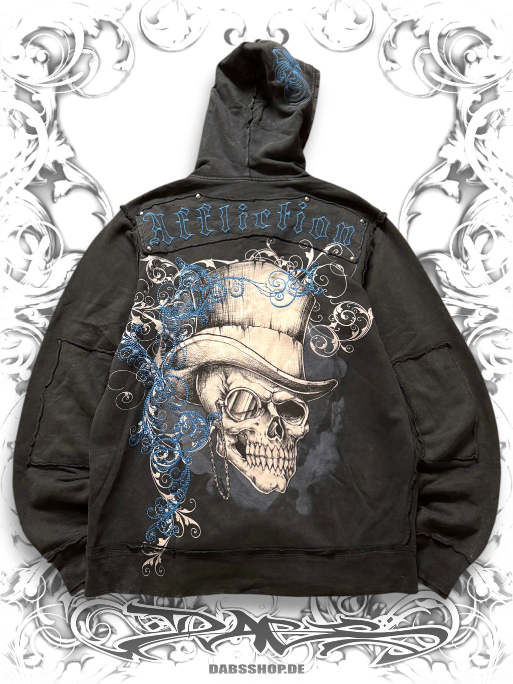 Affliction Embellished Skull 2000s Zip Hoodie