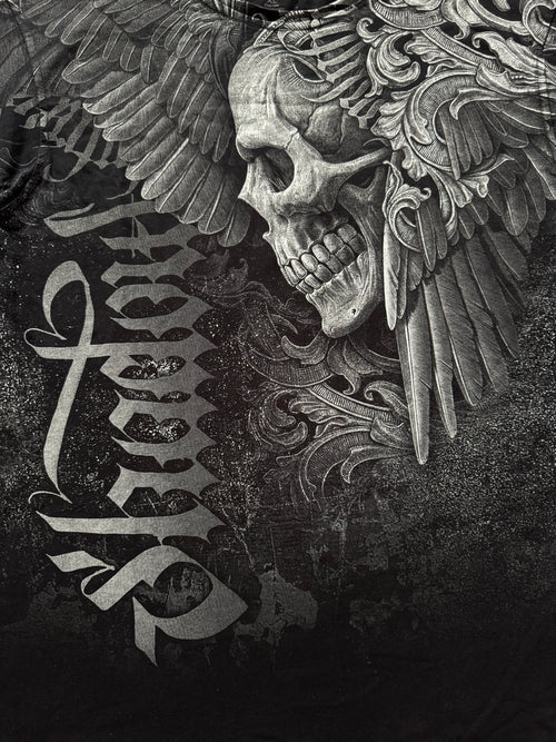 "Shadow" Skull 2000s Grunge T-Shirt