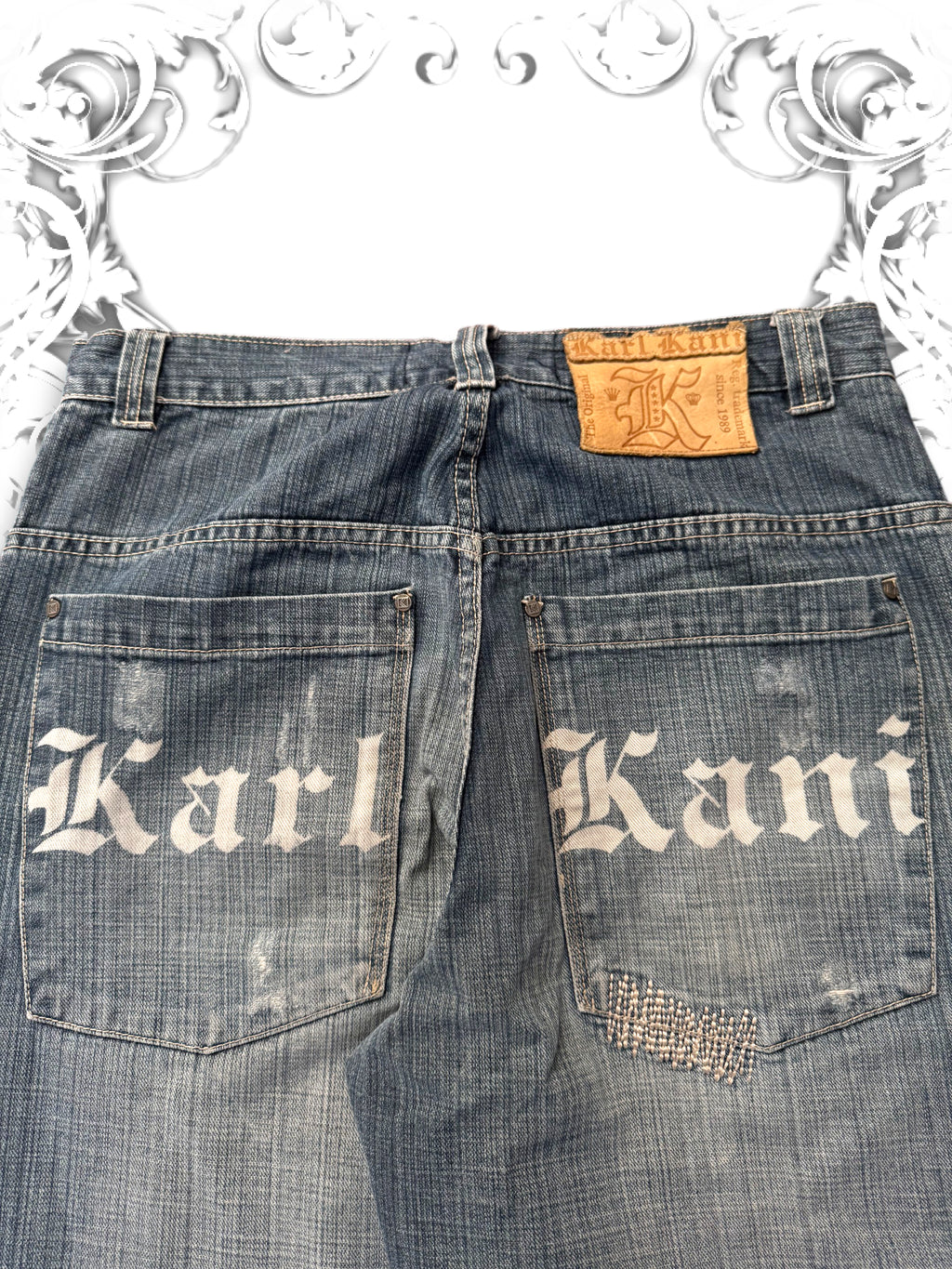 Karl Kani Embroidered Baggy Hip Hop Pants