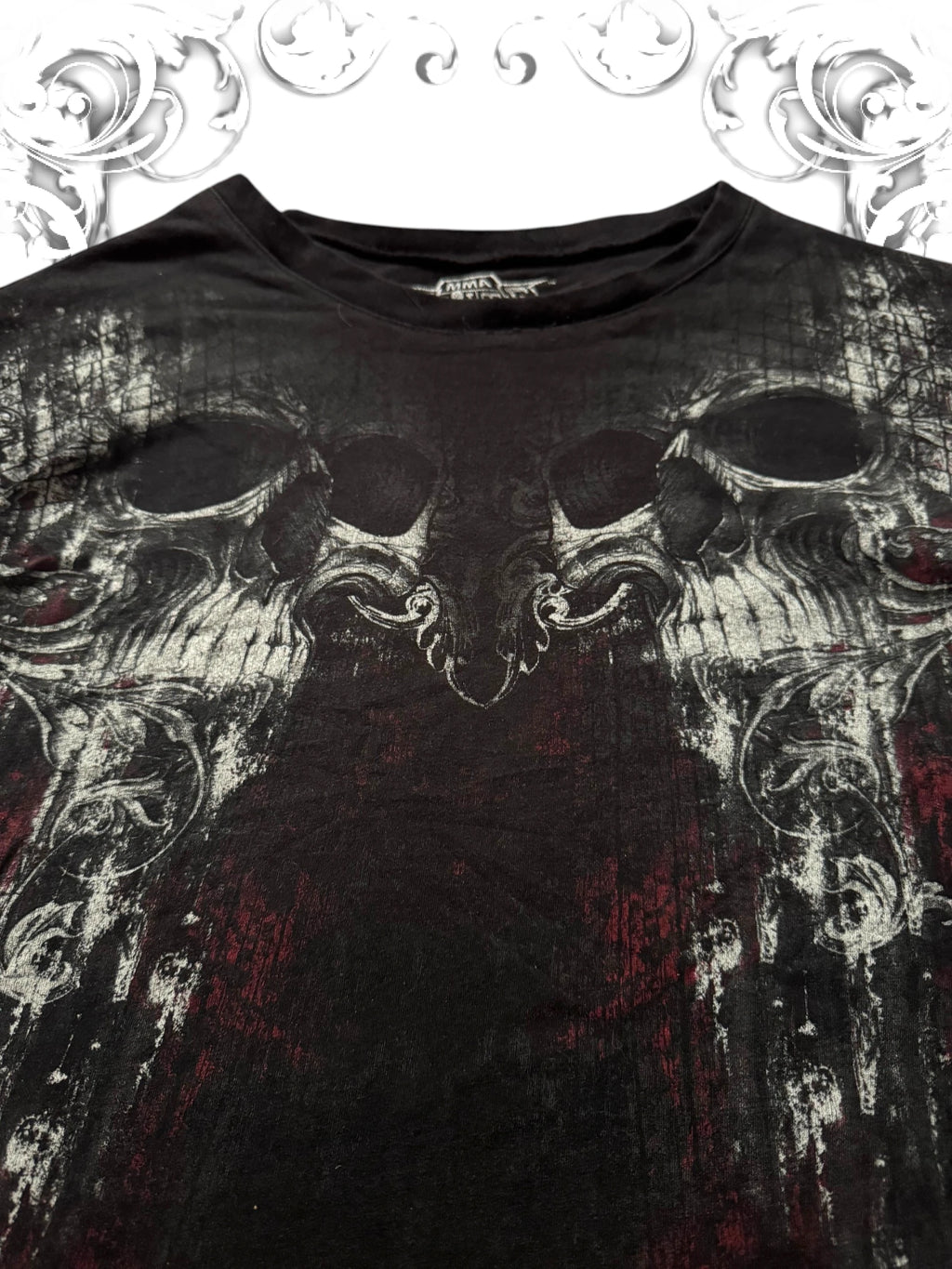 MMA Elite Grunge Skulls Layered Longsleeve