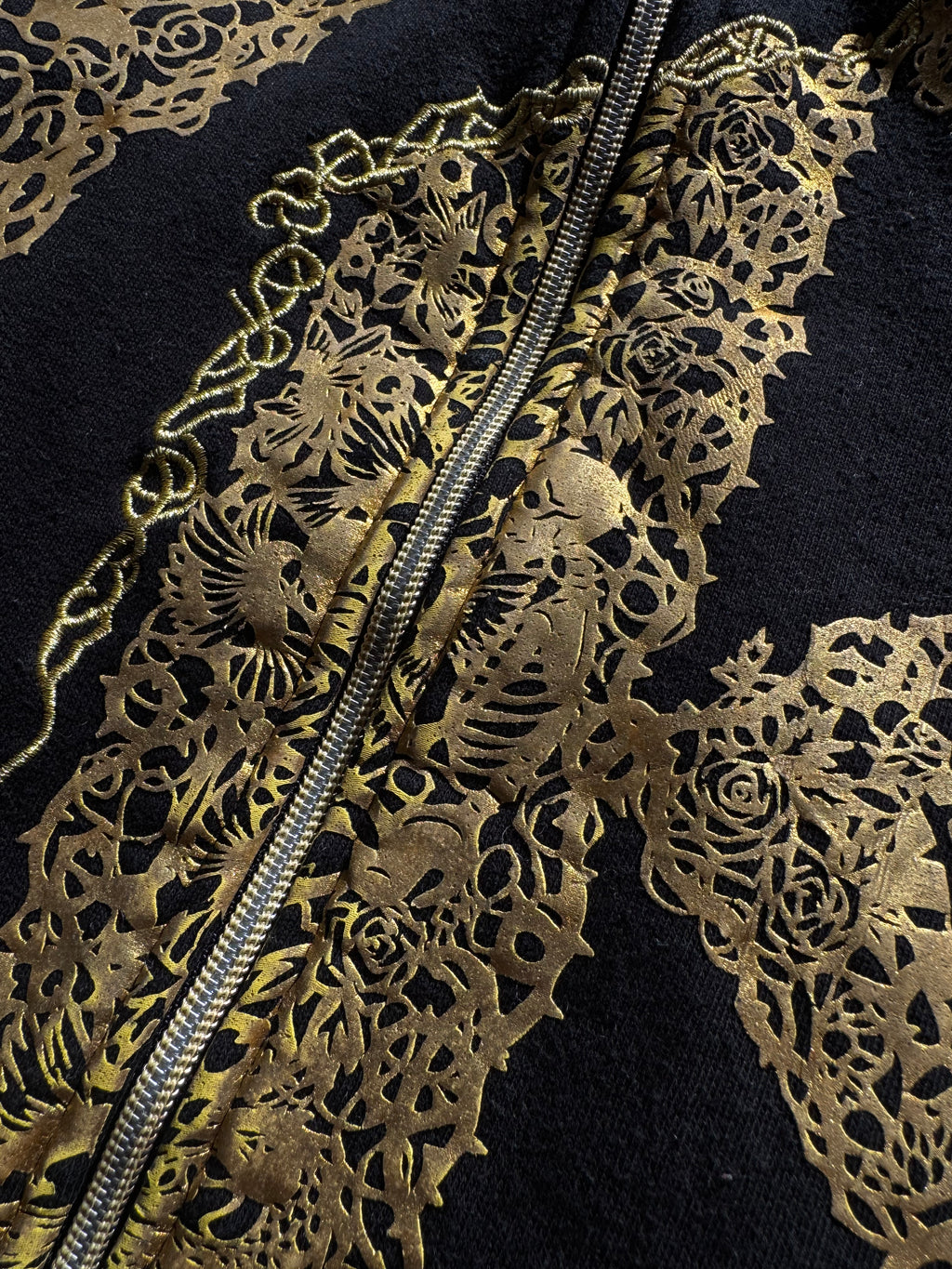 Coogi Vintage Zip Hoodie with Golden Ornaments