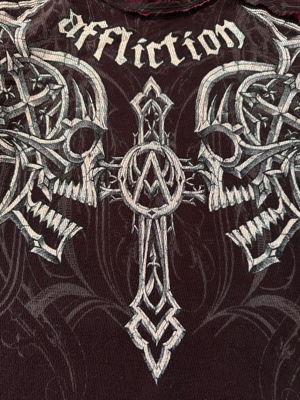 Affliction Tribal Skulls Reversible Thermal Longsleeve