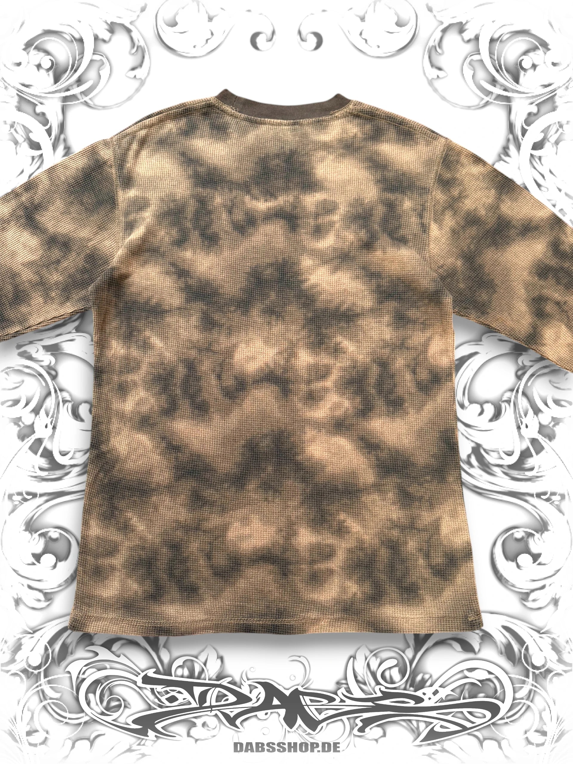 MMA Elite Brown Washed Triple Skull Longsleeve