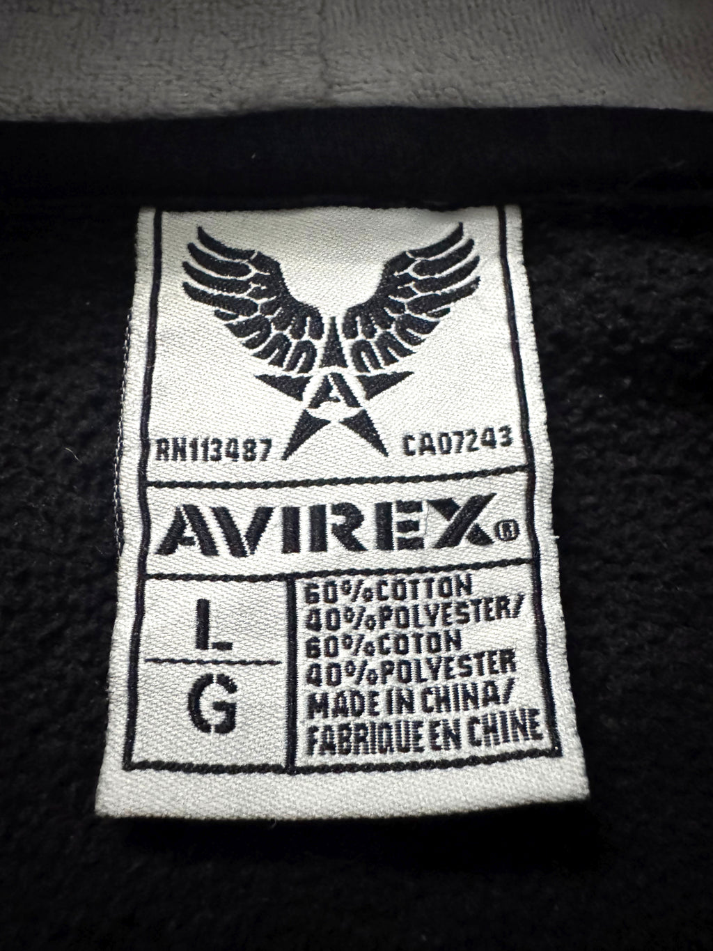 Avirex Winged Cross Vintage Zip Hoodie