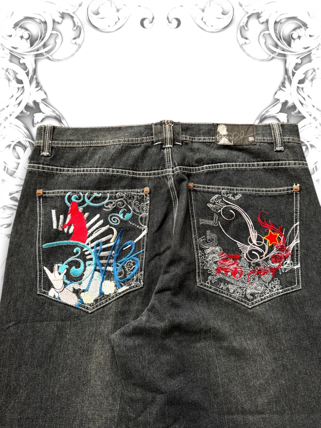 Makaveli Embroidered Hip Hop Baggy Pants