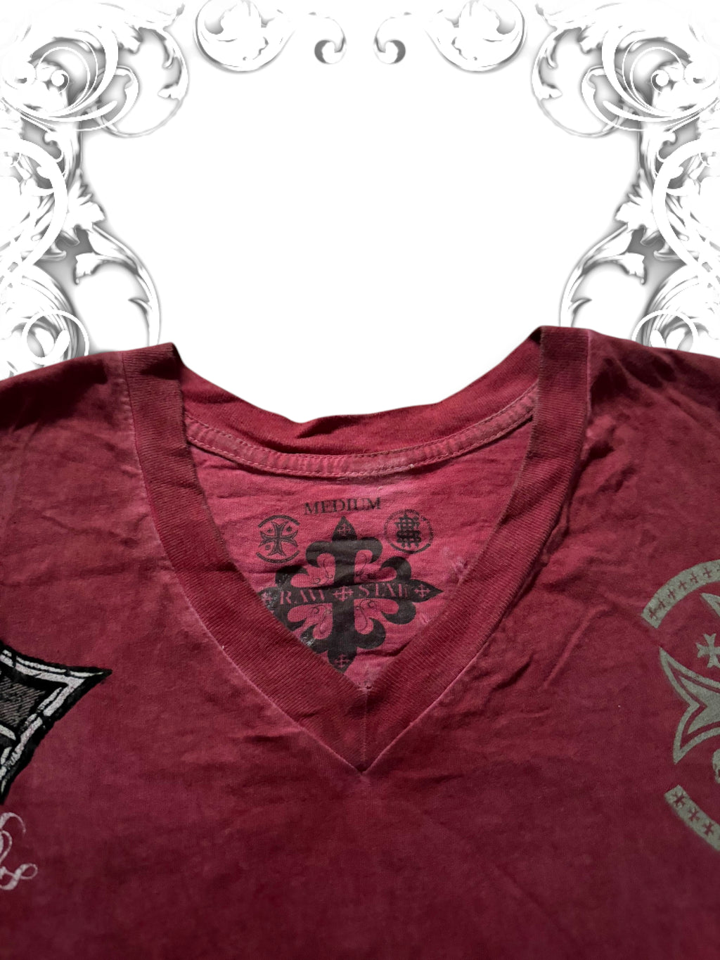 Raw State Red Redemption Winged Cross T-Shirt
