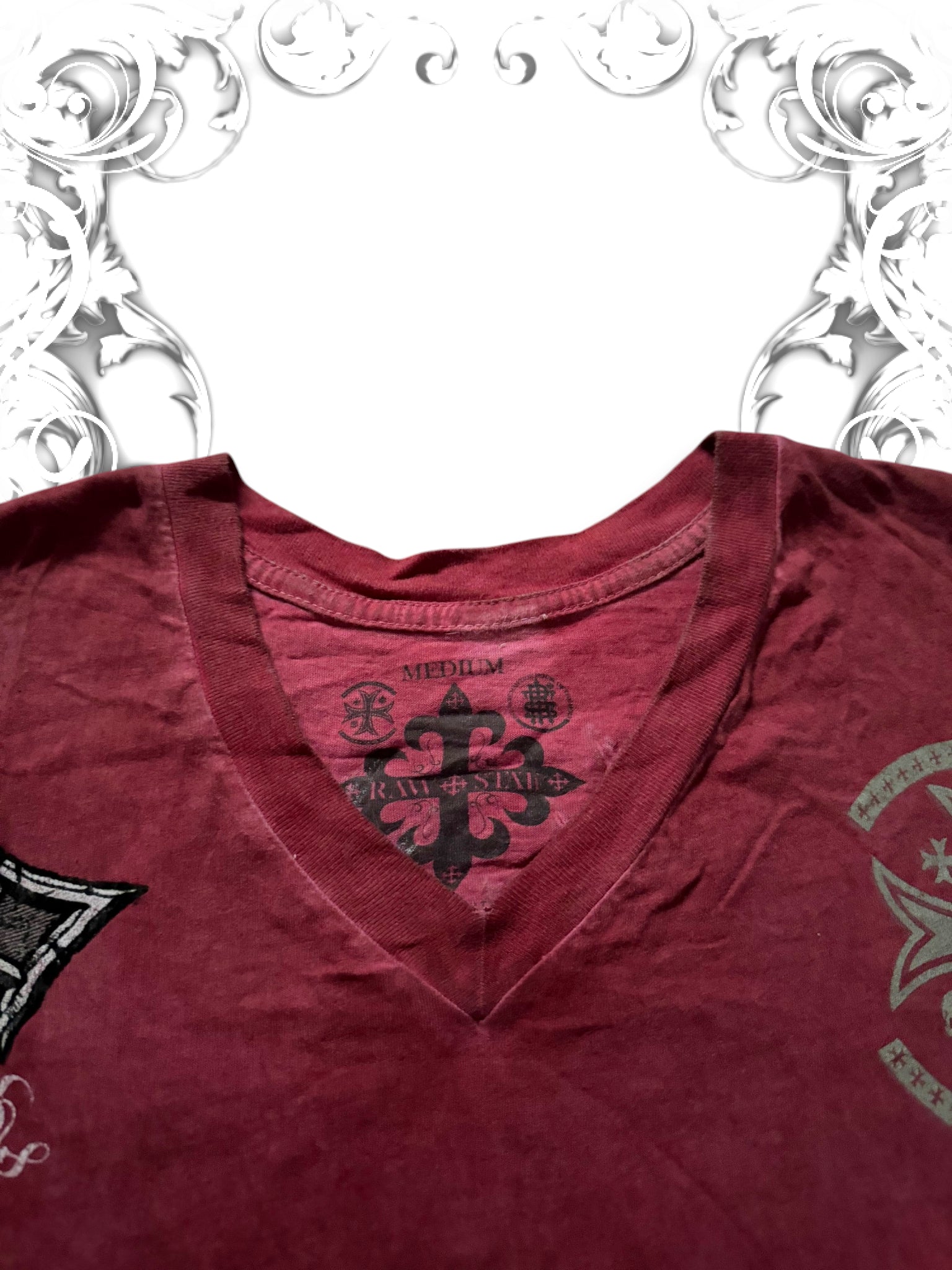 Raw State Red Redemption Winged Cross T-Shirt