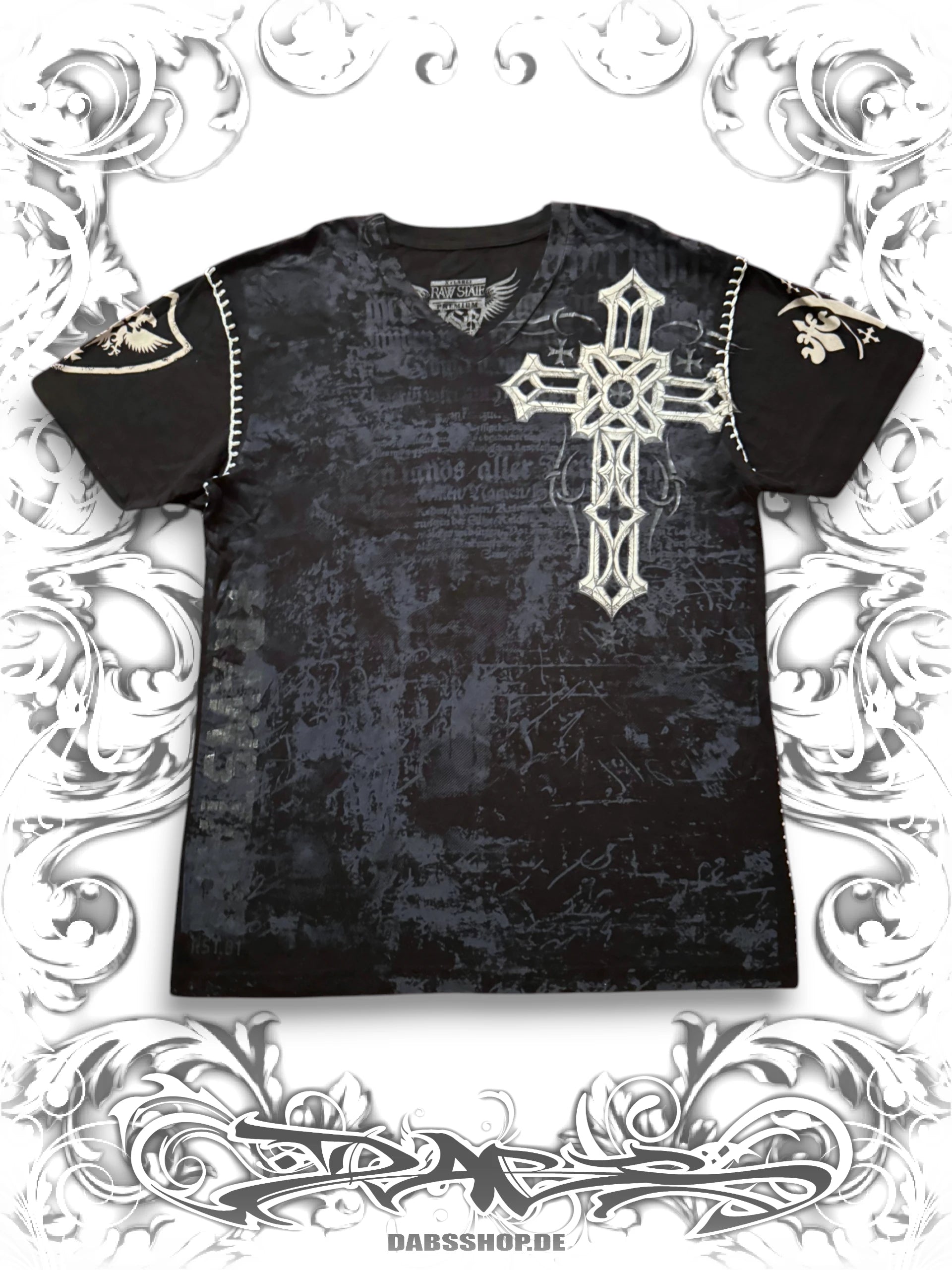 Raw State Blue Redemption Grunge Wings T-Shirt