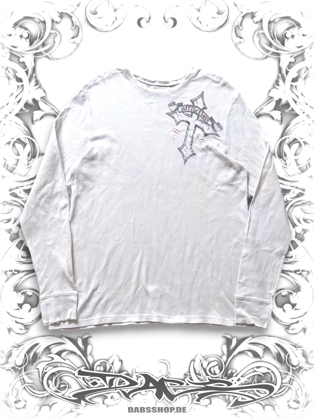 Affliction Winged Cross 2000s Thermal Longsleeve