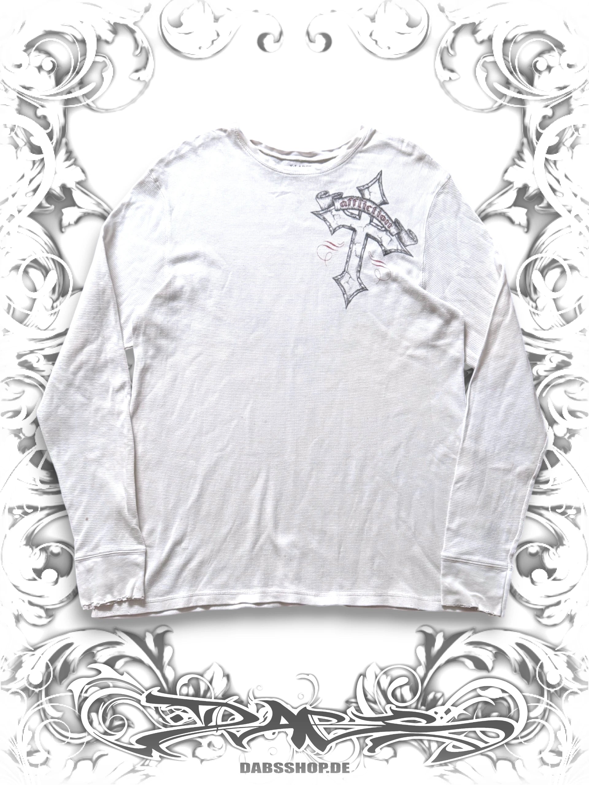 Affliction Winged Cross 2000s Thermal Longsleeve