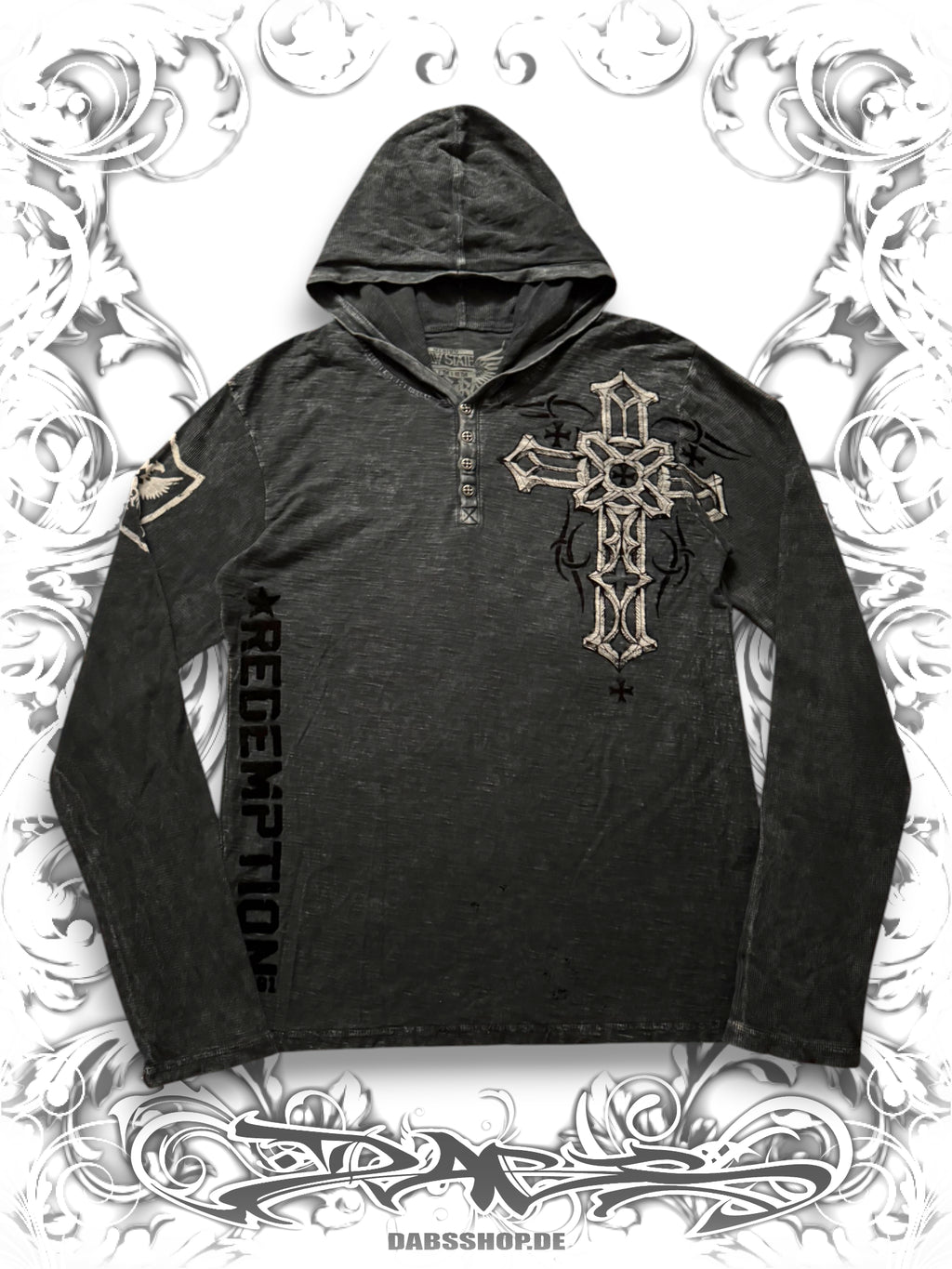 Raw State Redemption 2000s Hooded Longsleeve