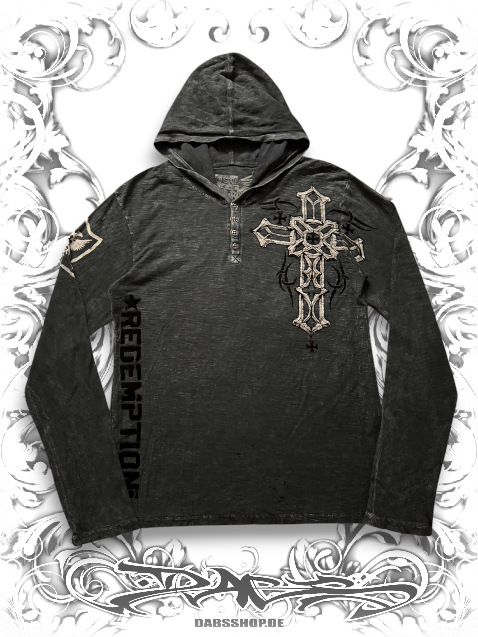 Raw State Redemption 2000s Hooded Longsleeve