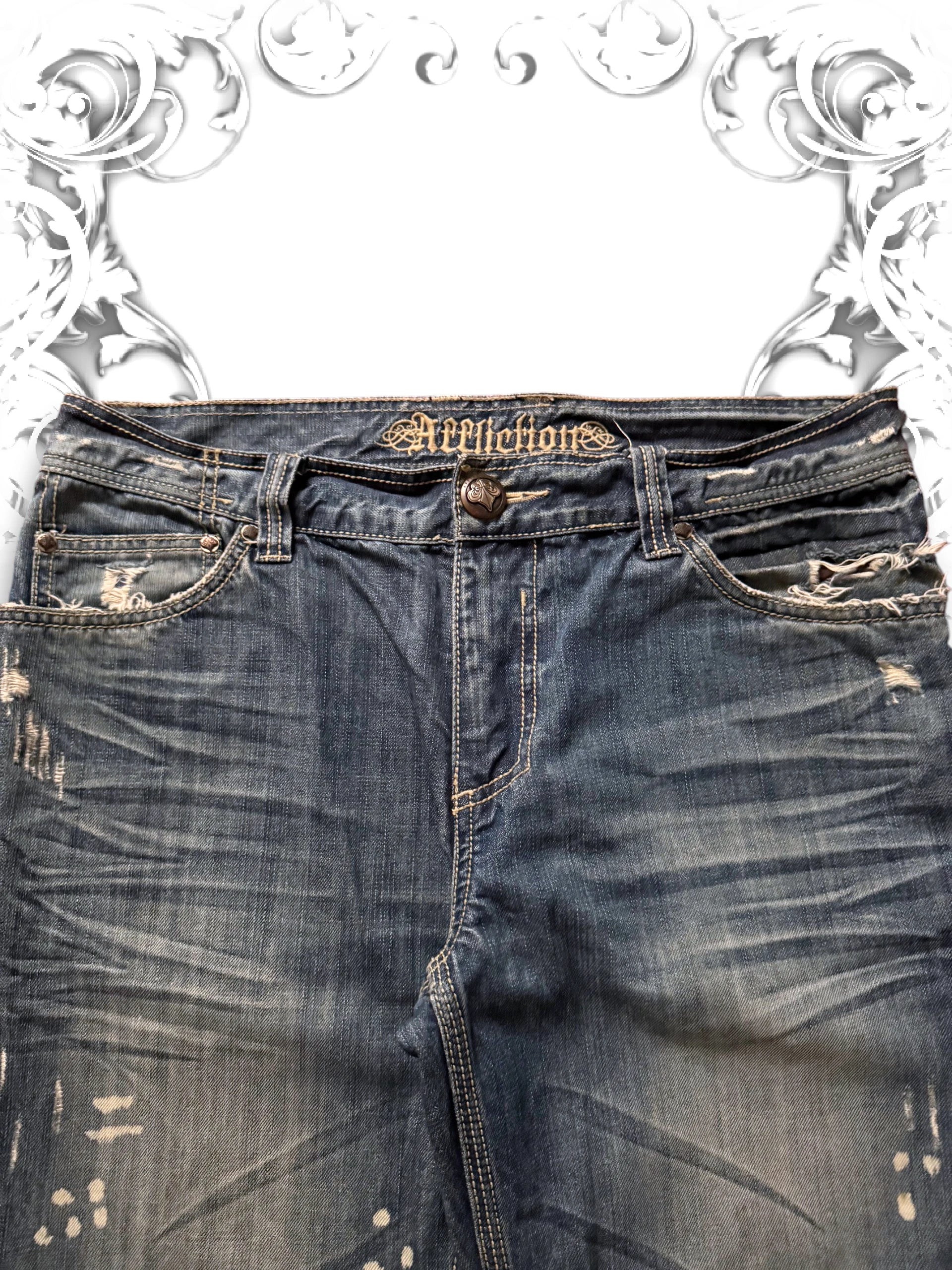 Affliction Distressed 2000s Leather Cross Pants
