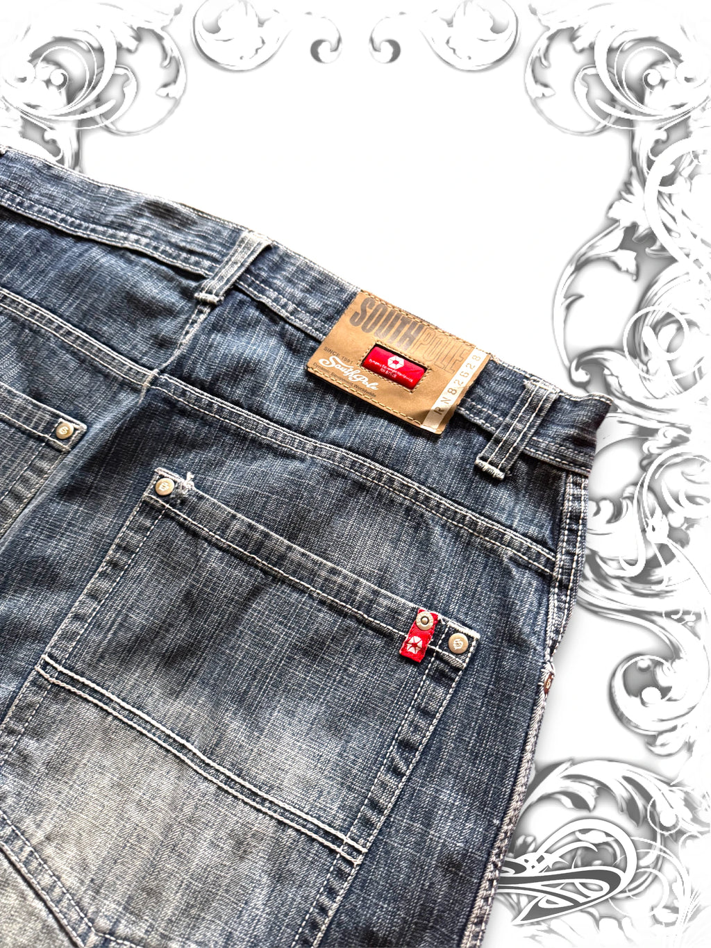 Southpole Red Tab Baggy Denim Blue Washing