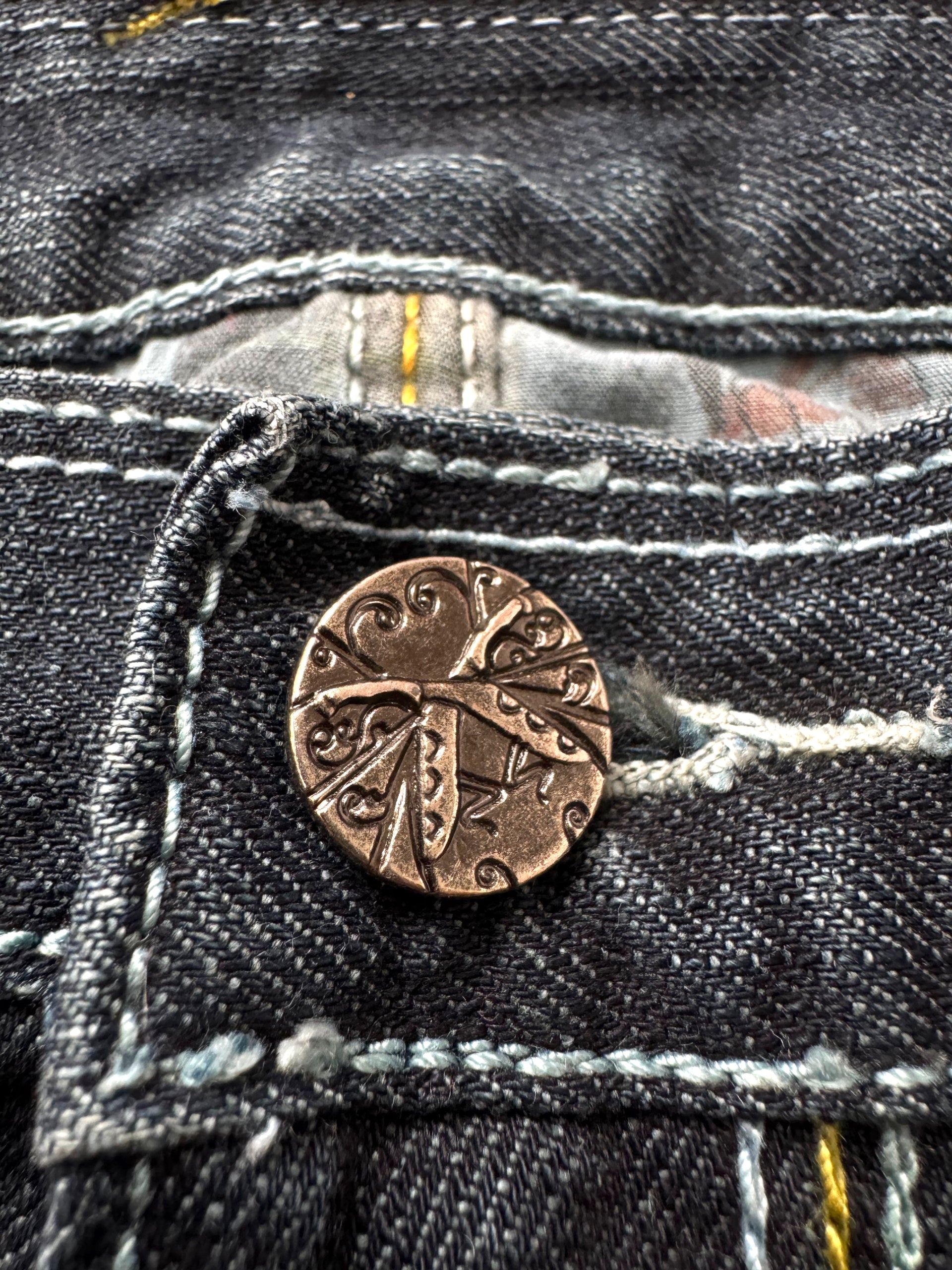 Artful Dodger "Bishops Island" Embroidered Premium Baggy Jeans