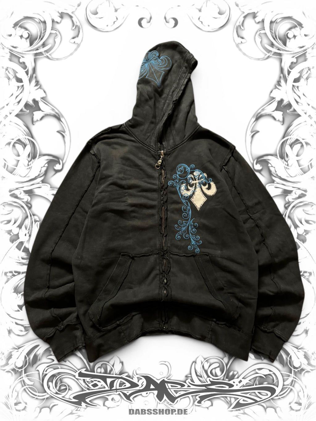 Affliction Embellished Skull 2000s Zip Hoodie