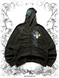 Affliction Embellished Skull 2000s Zip Hoodie