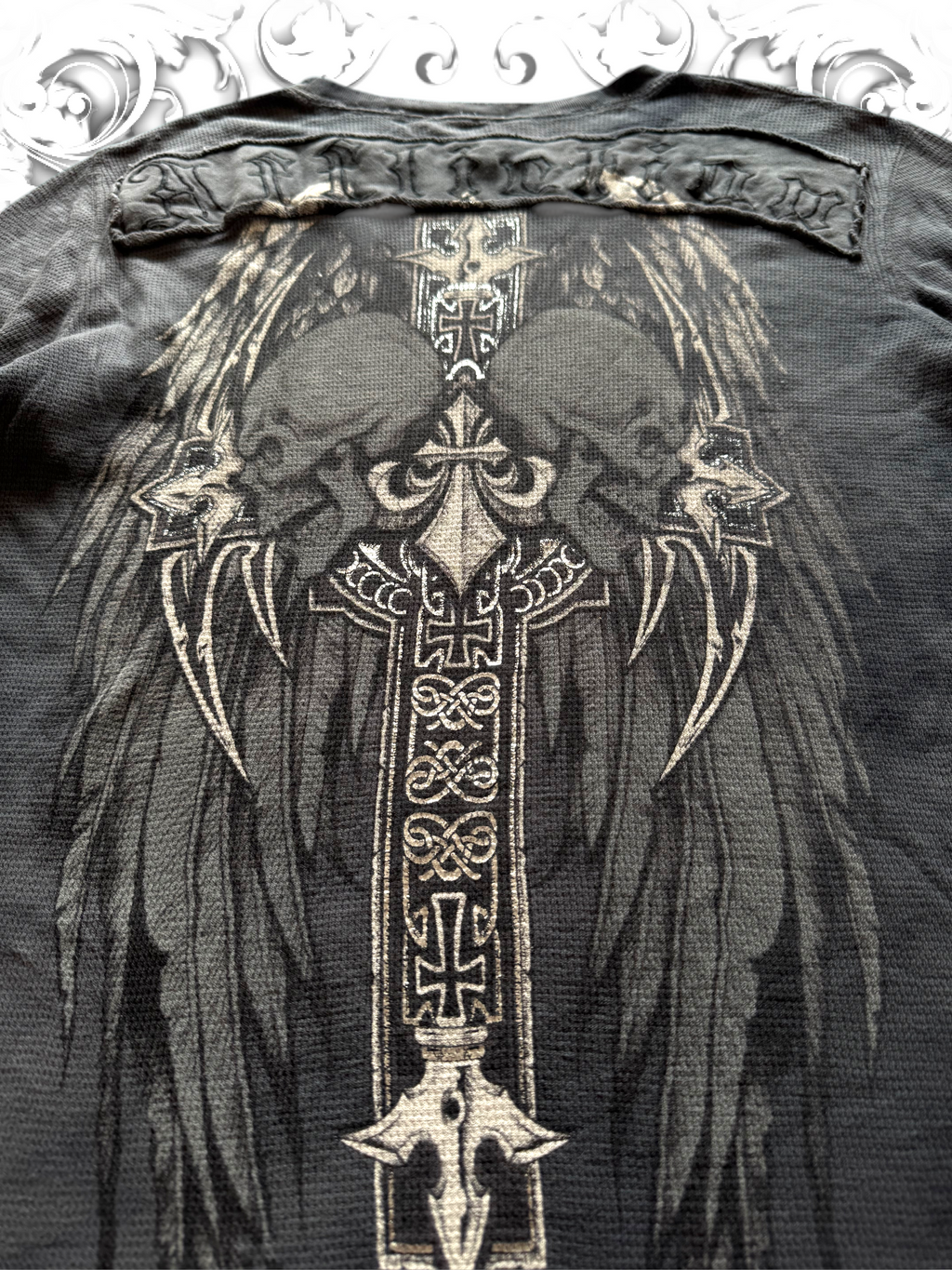 Affliction Longsleeve with Embroidered Back Patch