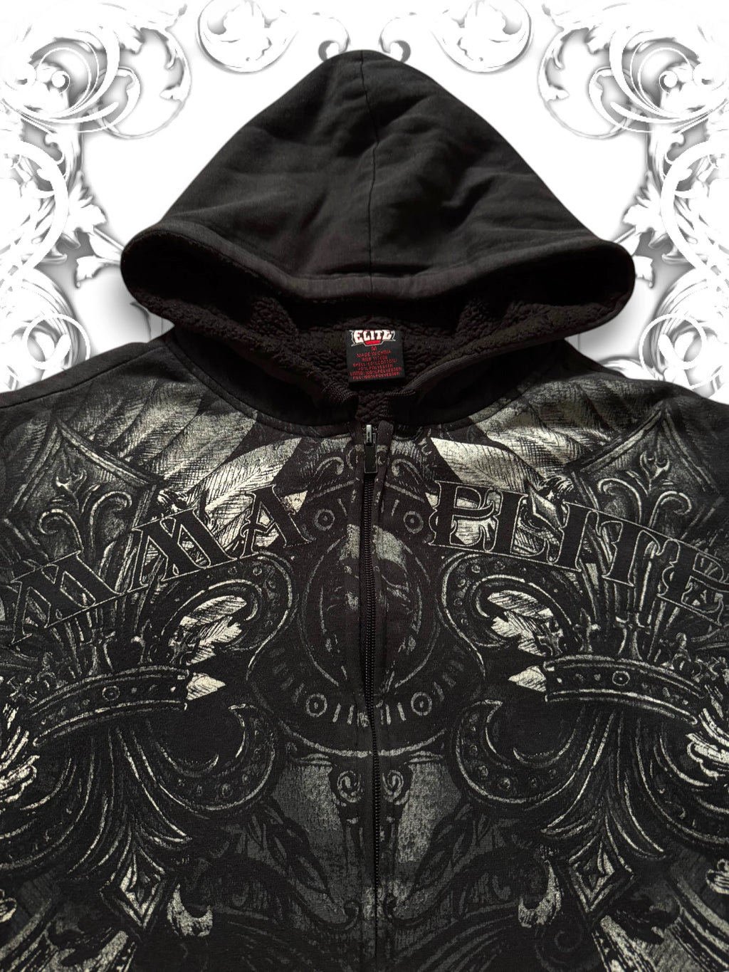 MMA Elite 2000s Skull Zip Hoodie