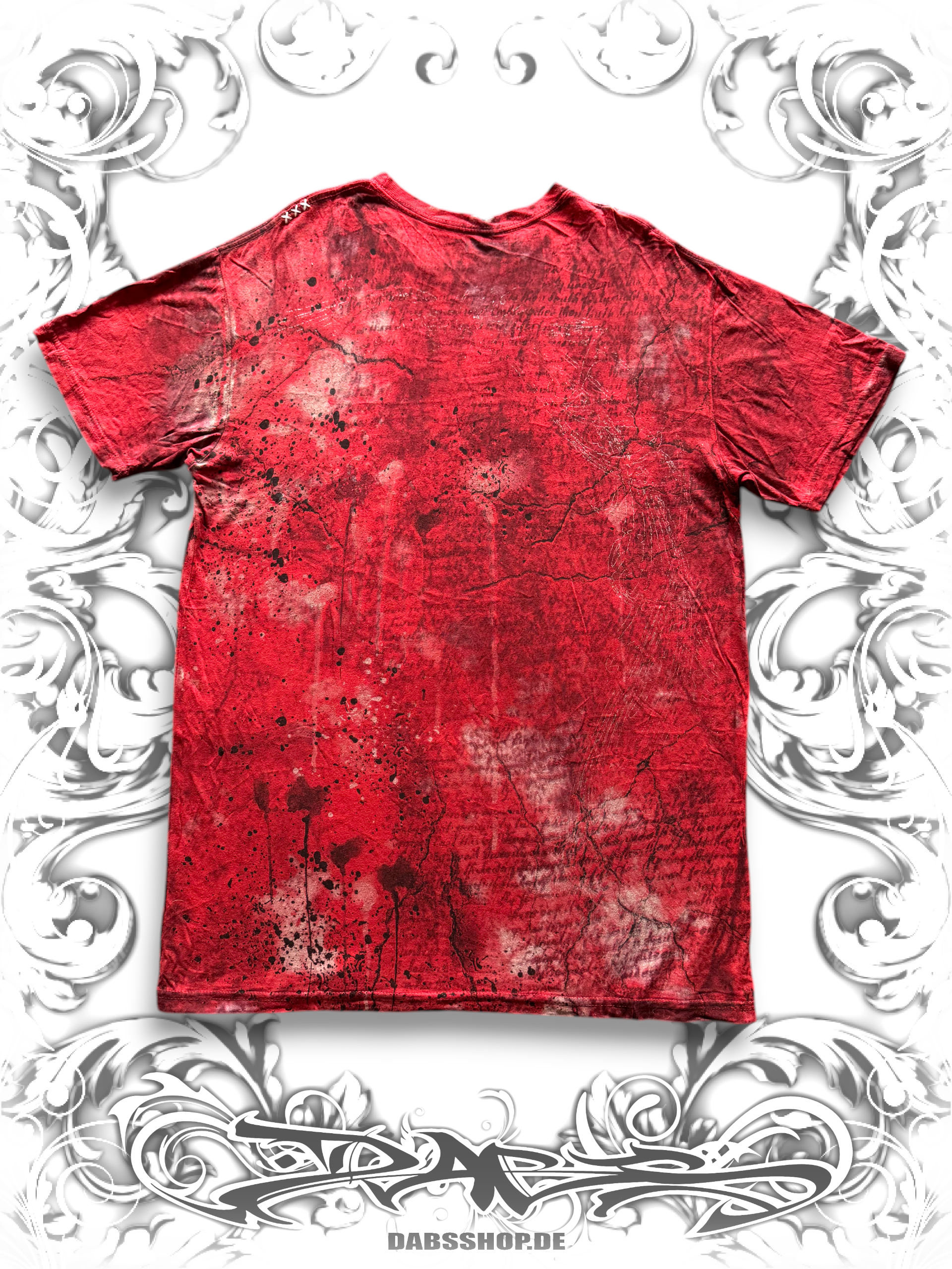 Affliction Bamboo Series Angel with Crow Red Shirt