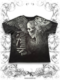 "Shadow" Skull 2000s Grunge T-Shirt