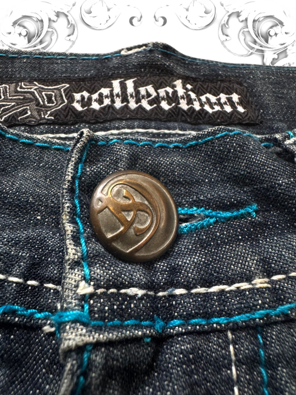 Southpole Blue Embroidered Premium 2000s Jorts