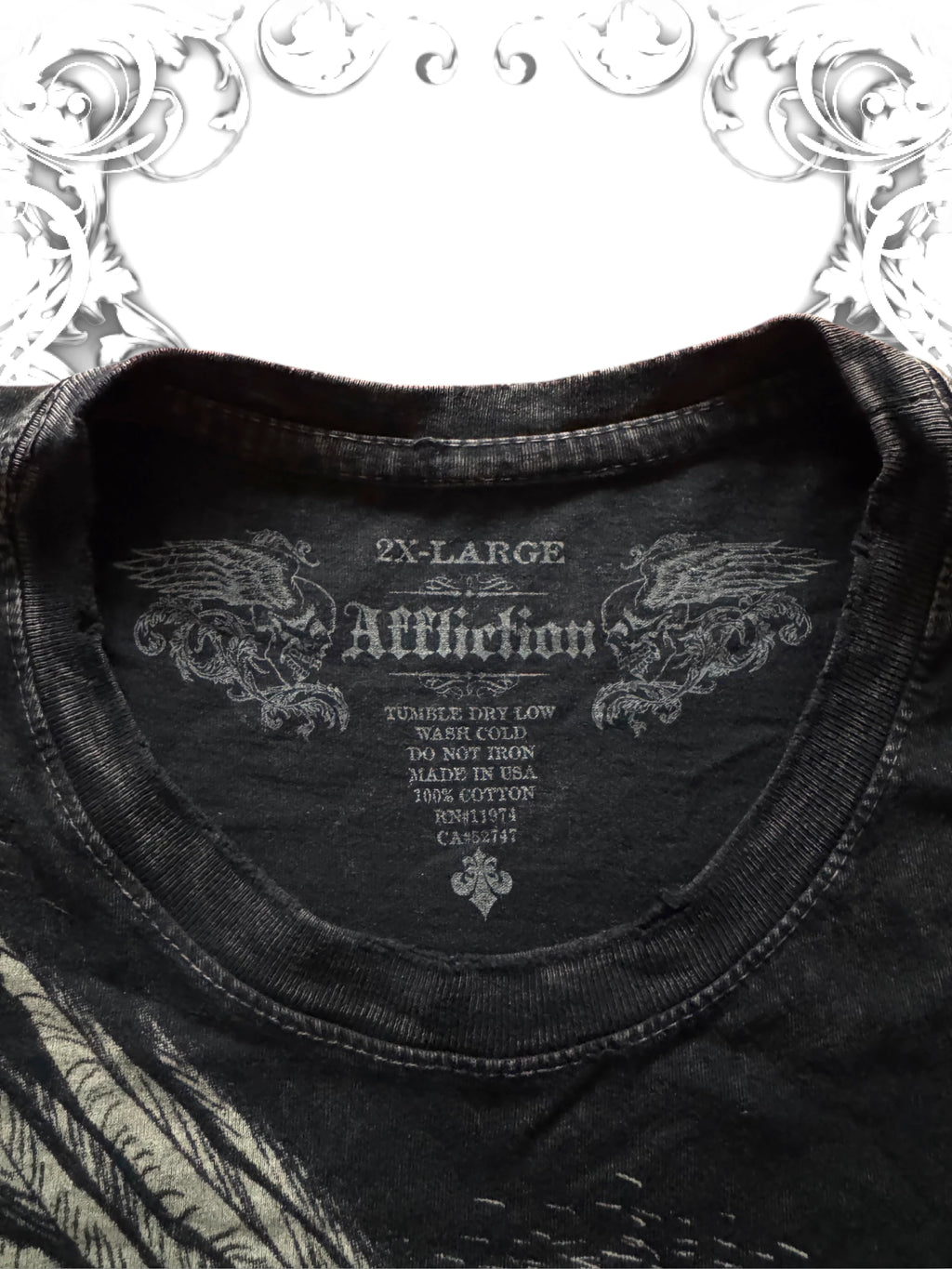 Affliction Winged Skeleton King 2000s Shirt