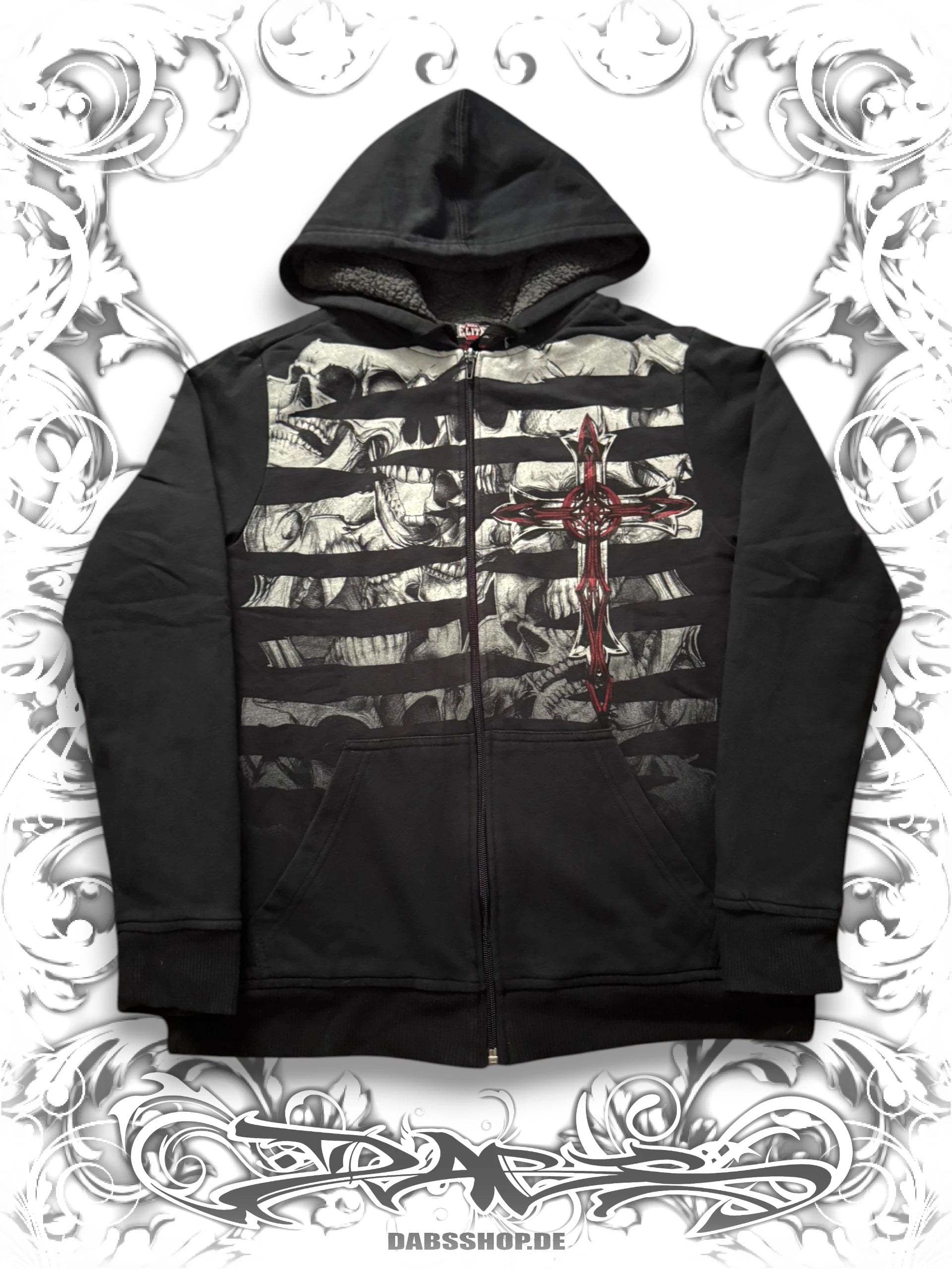 MMA Elite Skull Fur Zip Hoodie