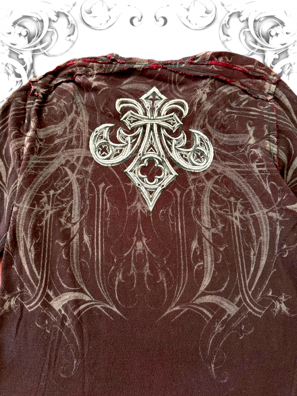 Affliction Tribal Skulls Reversible Thermal Longsleeve