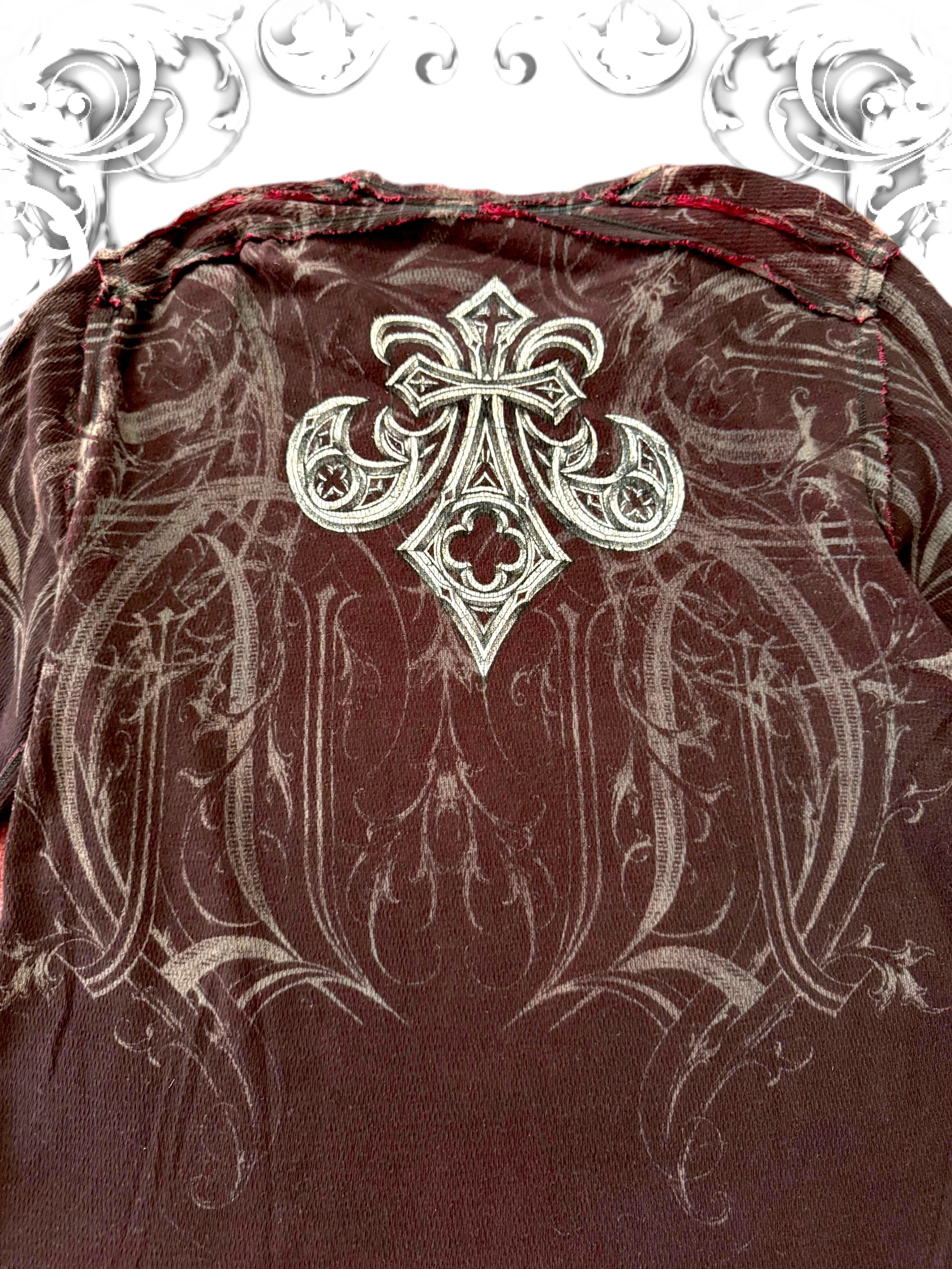 Affliction Tribal Skulls Reversible Thermal Longsleeve